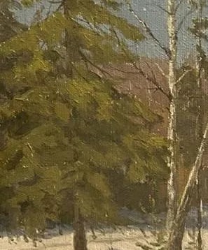Oil painting Evergreens ?. Kuznetsov - 3