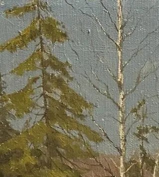 Oil painting Evergreens ?. Kuznetsov - 9