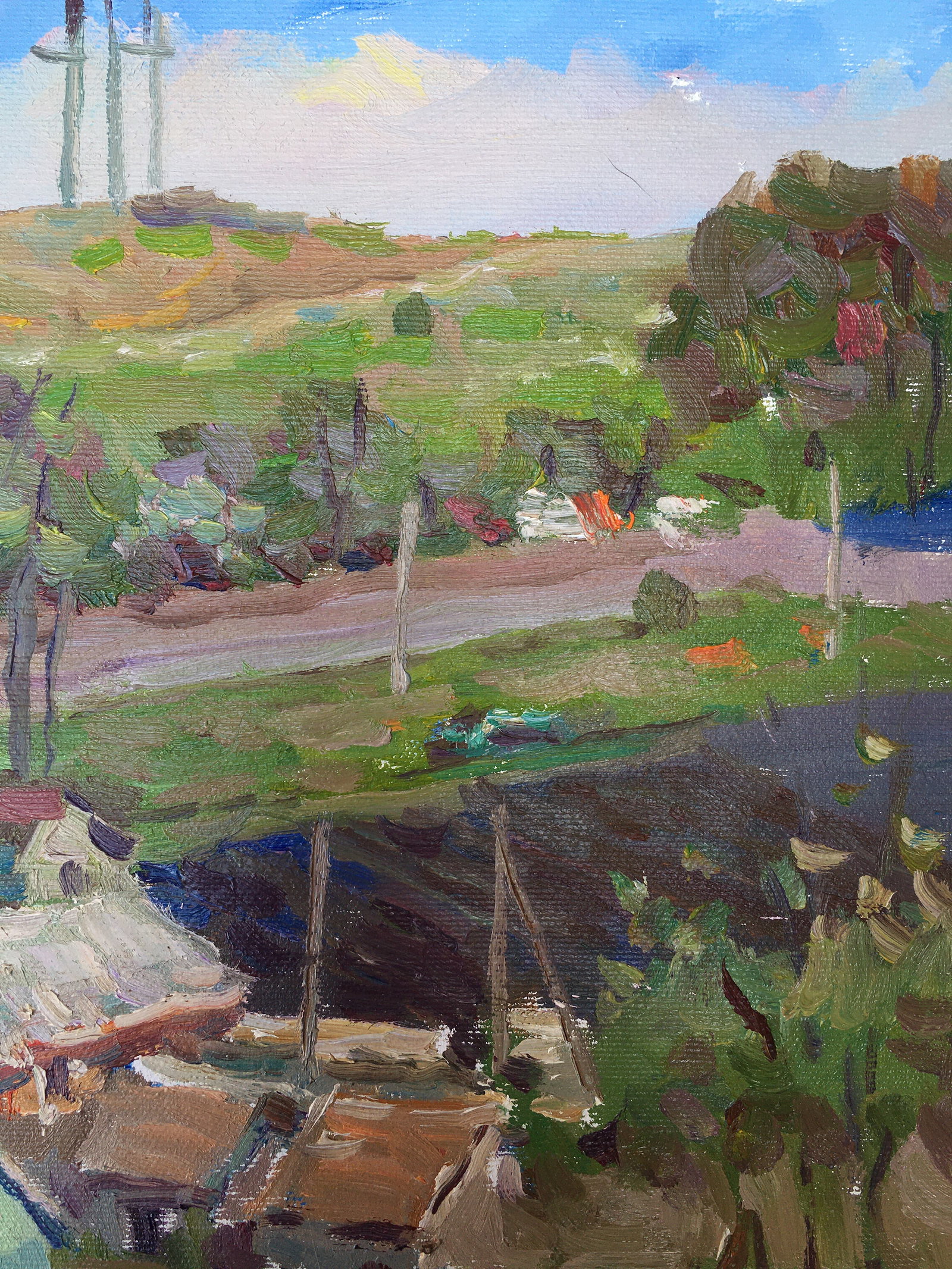 Oil painting City outskirts Sergey Ivanovich Animov - 10