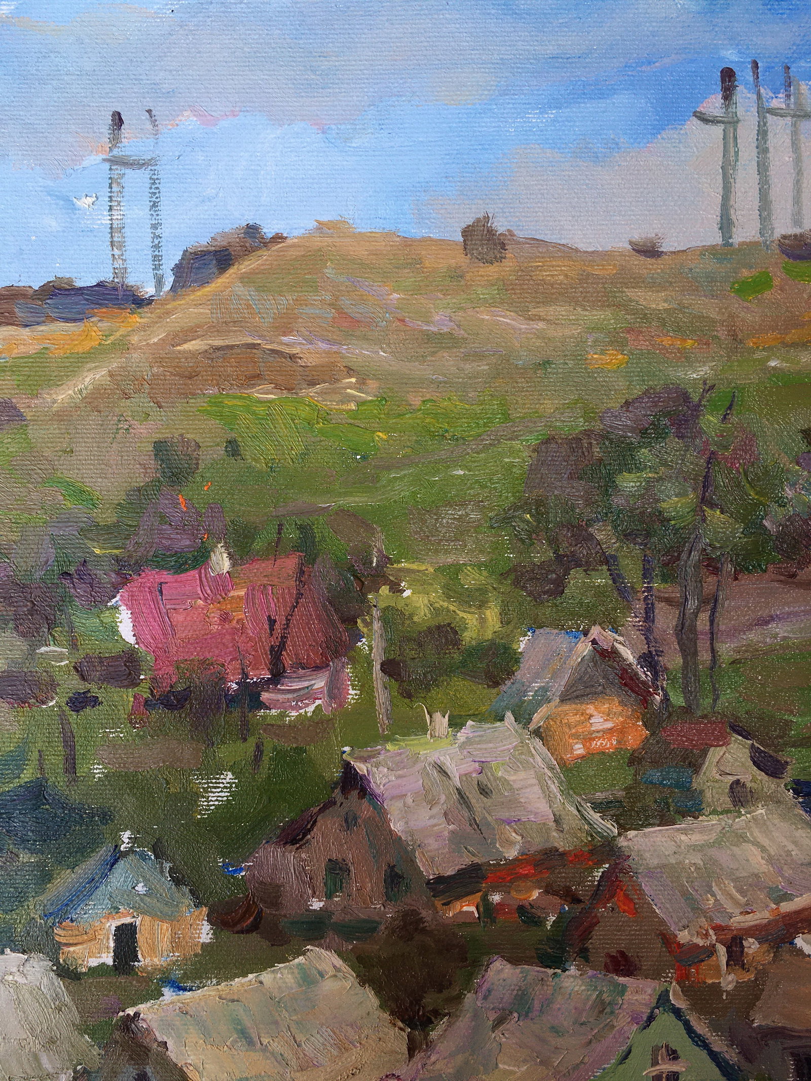 Oil painting City outskirts Sergey Ivanovich Animov - 3