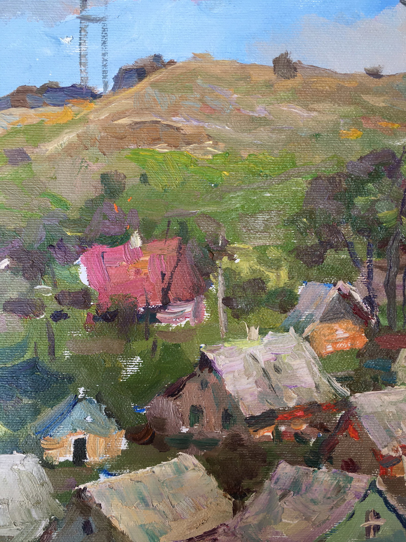 Oil painting City outskirts Sergey Ivanovich Animov - 4