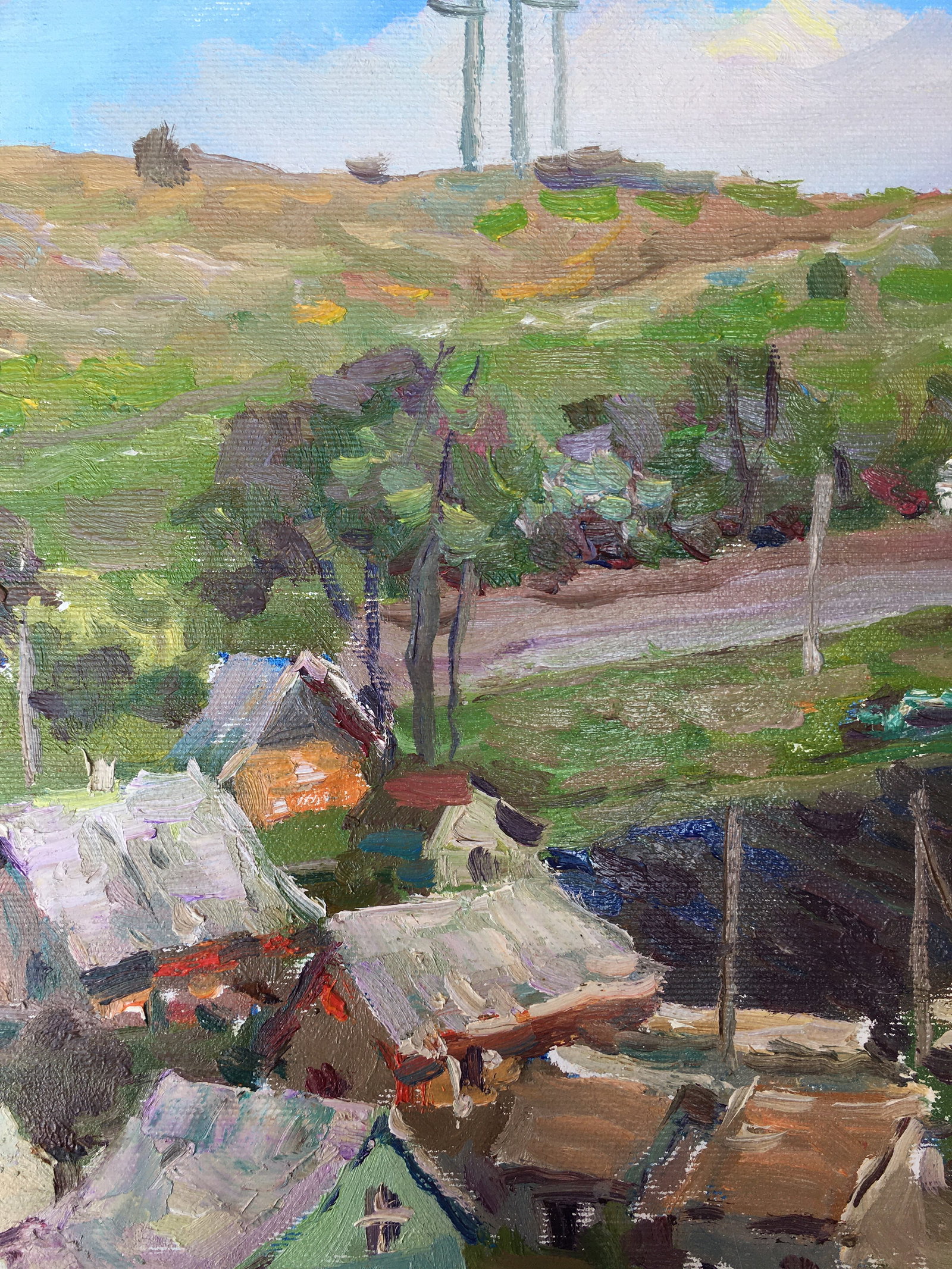 Oil painting City outskirts Sergey Ivanovich Animov - 6