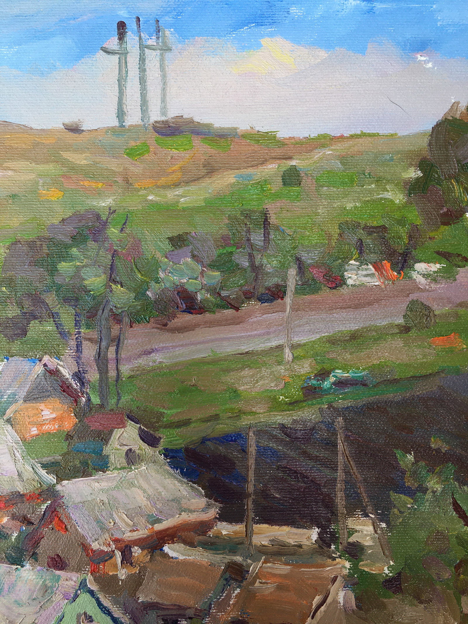 Oil painting City outskirts Sergey Ivanovich Animov - 7
