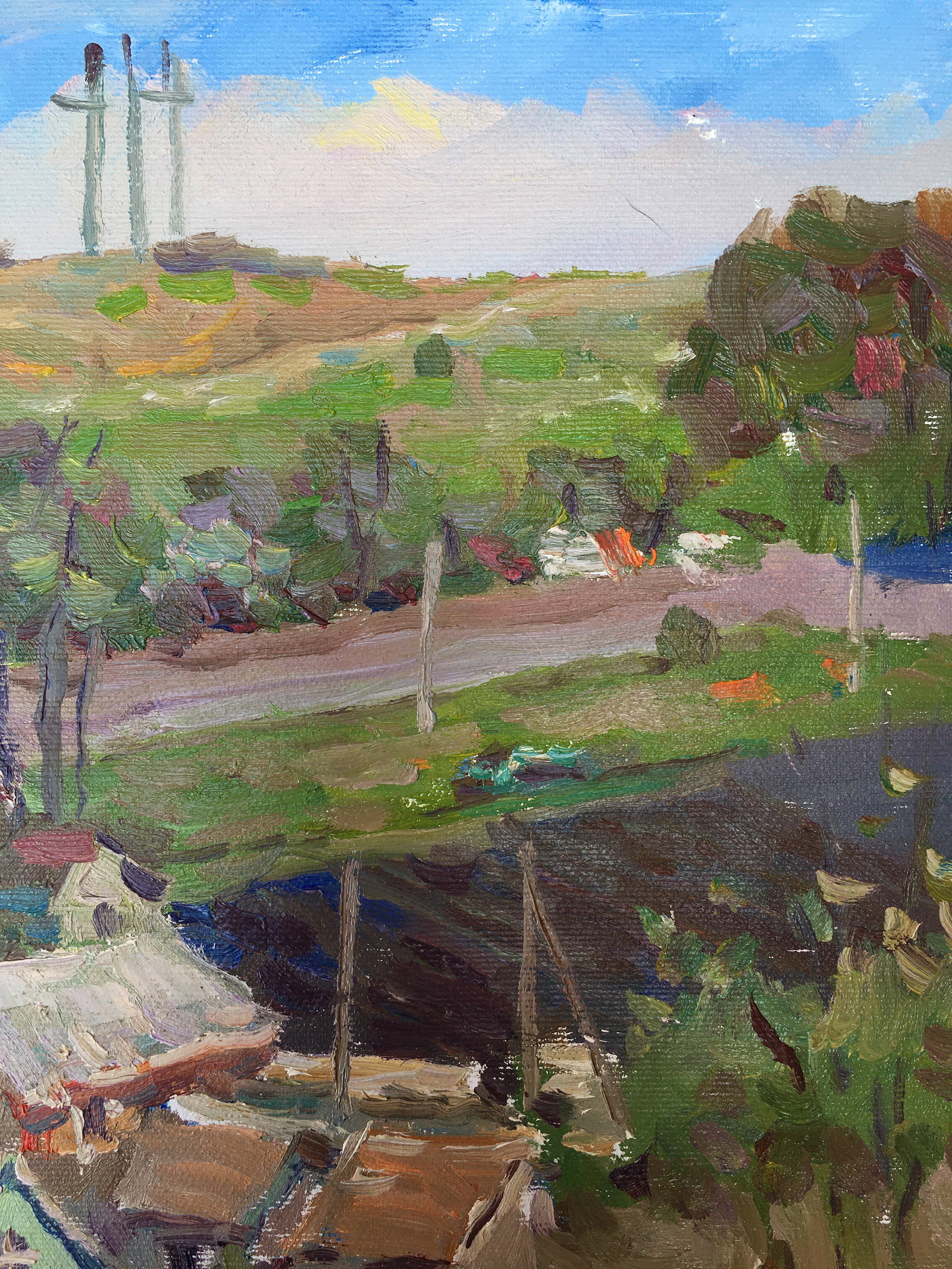 Oil painting City outskirts Sergey Ivanovich Animov - 8