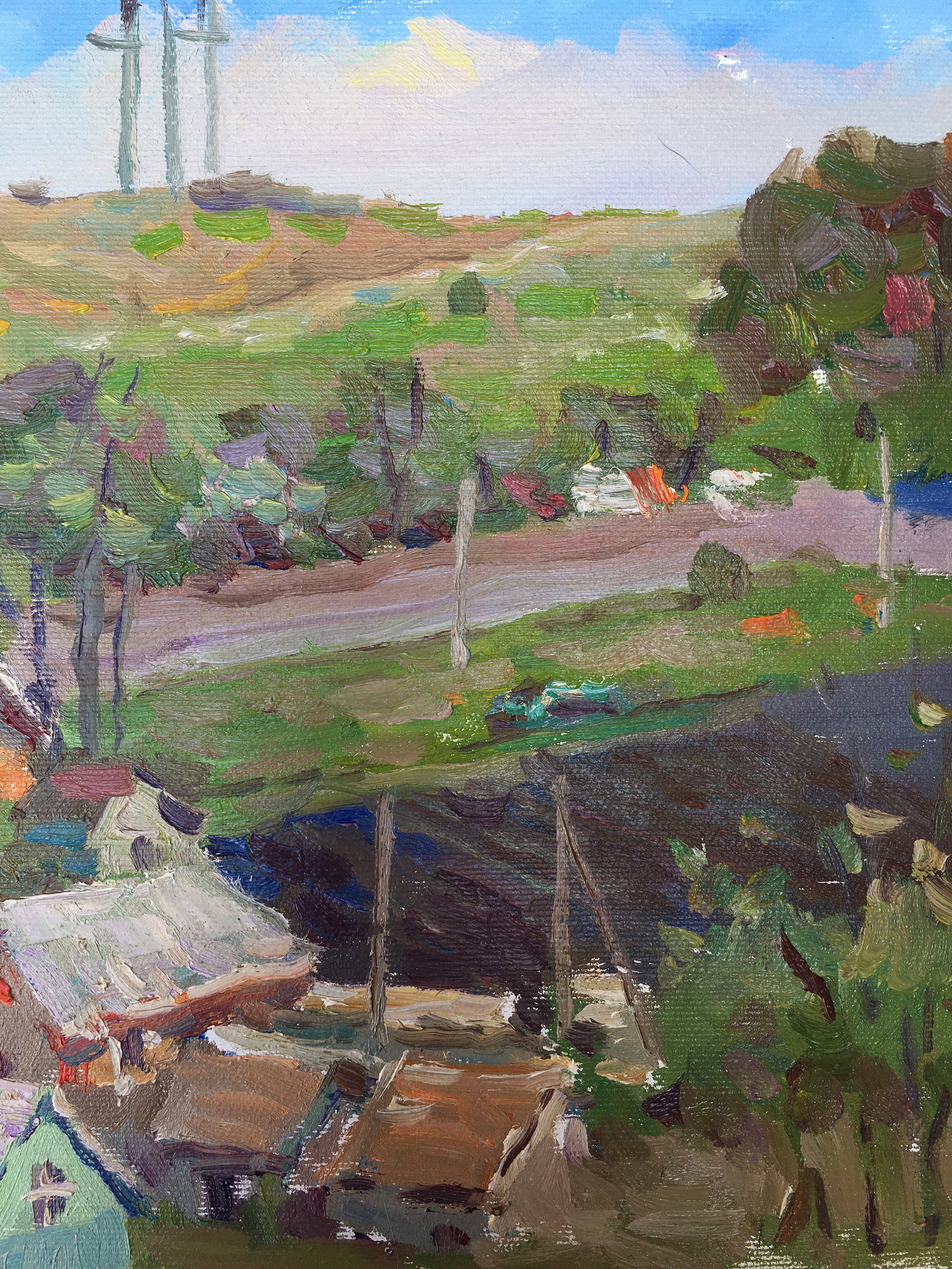 Oil painting City outskirts Sergey Ivanovich Animov - 9
