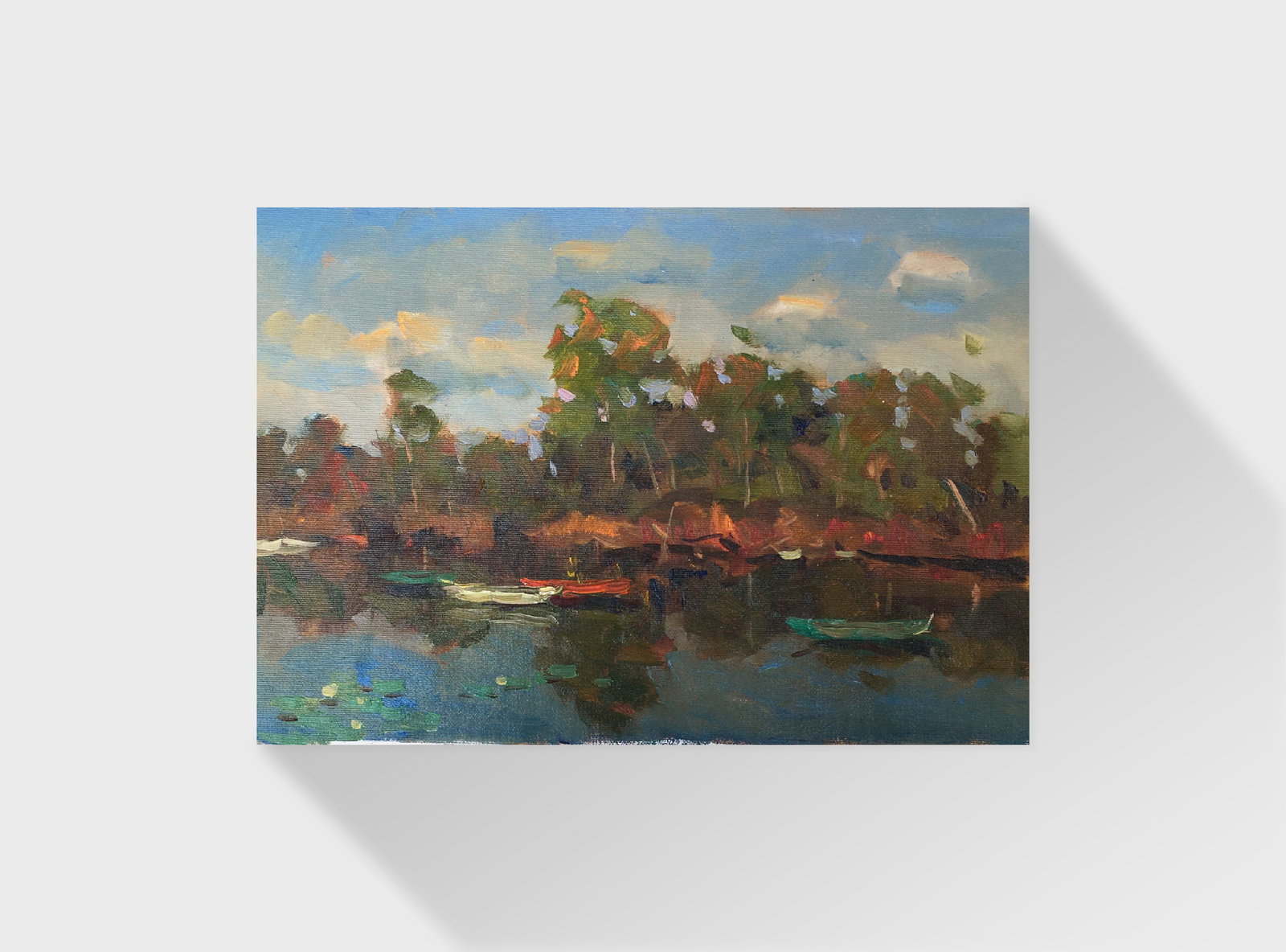 Oil painting Quiet river Sergey Ivanovich Animov - 11