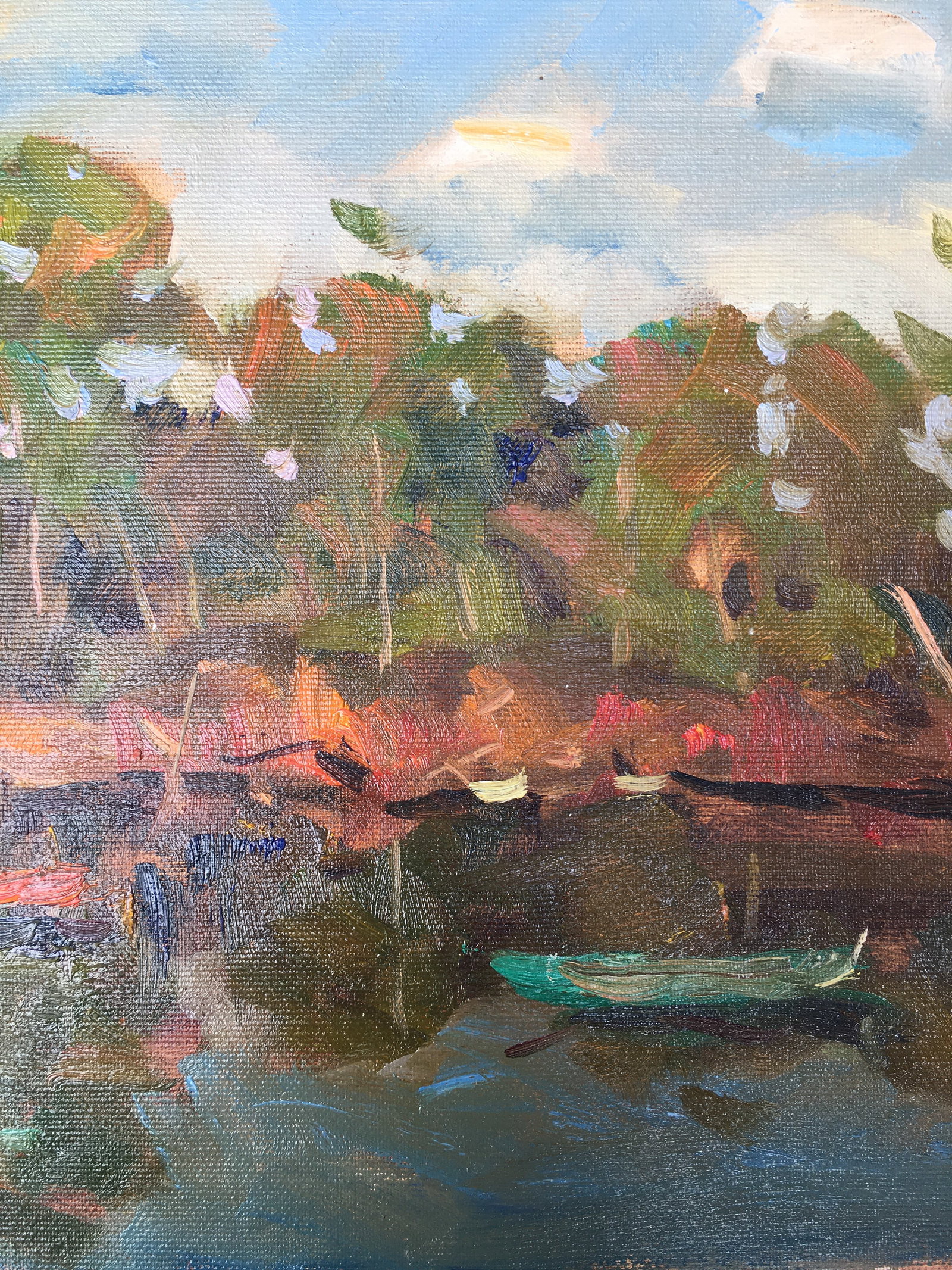 Oil painting Quiet river Sergey Ivanovich Animov - 9