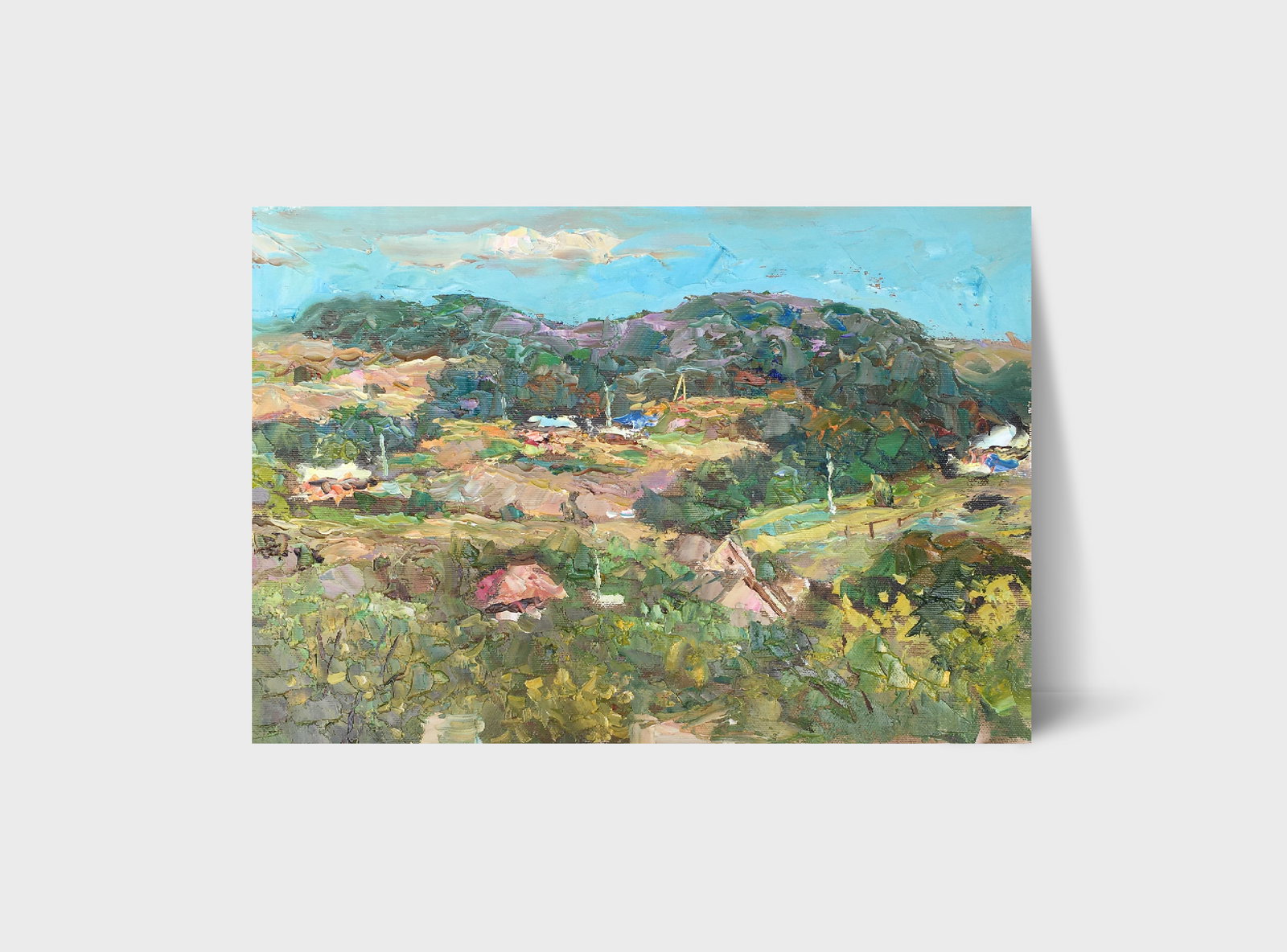 Oil painting Rural landscape Sergey Ivanovich Animov - 11