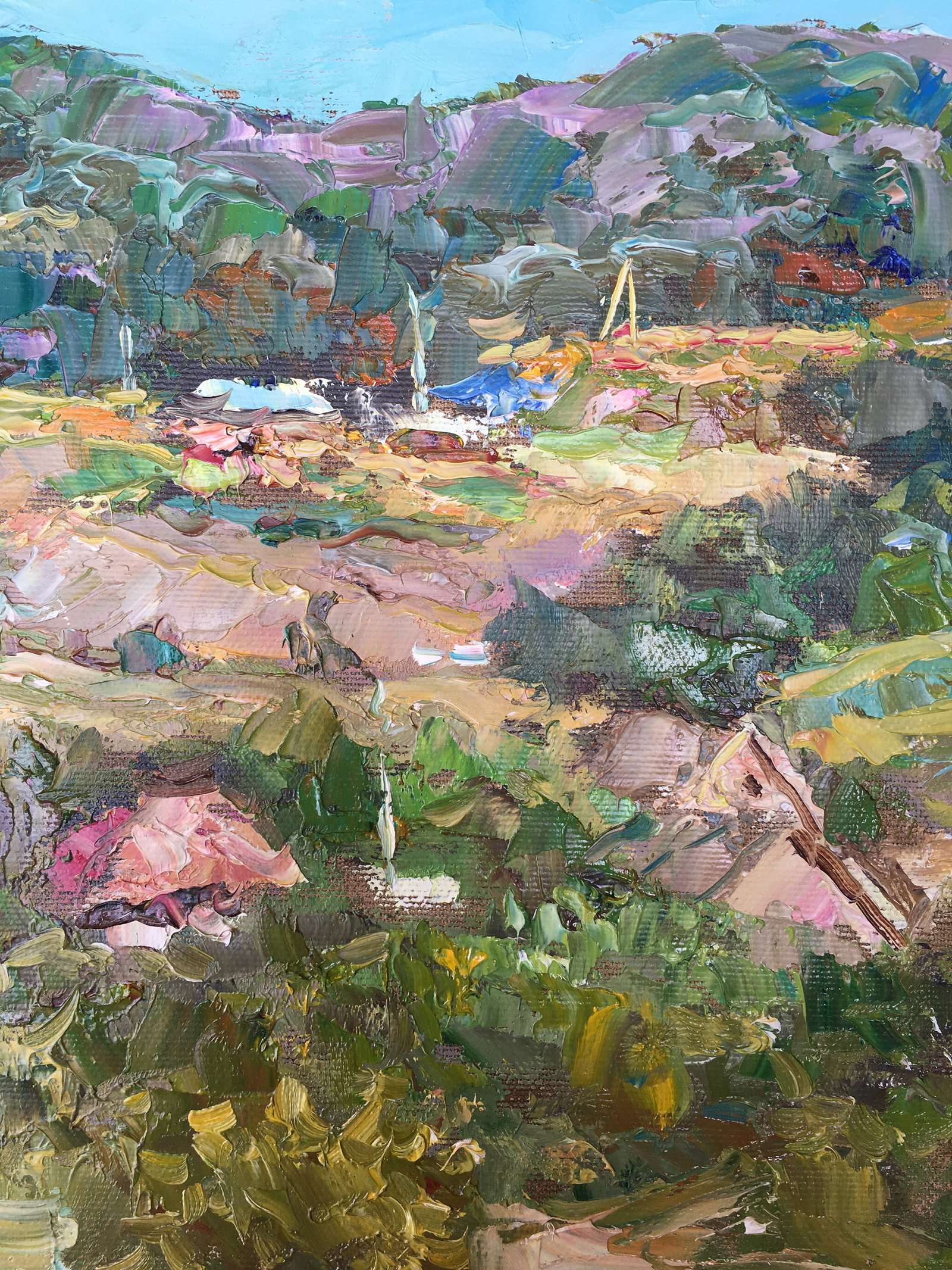 Oil painting Rural landscape Sergey Ivanovich Animov - 6