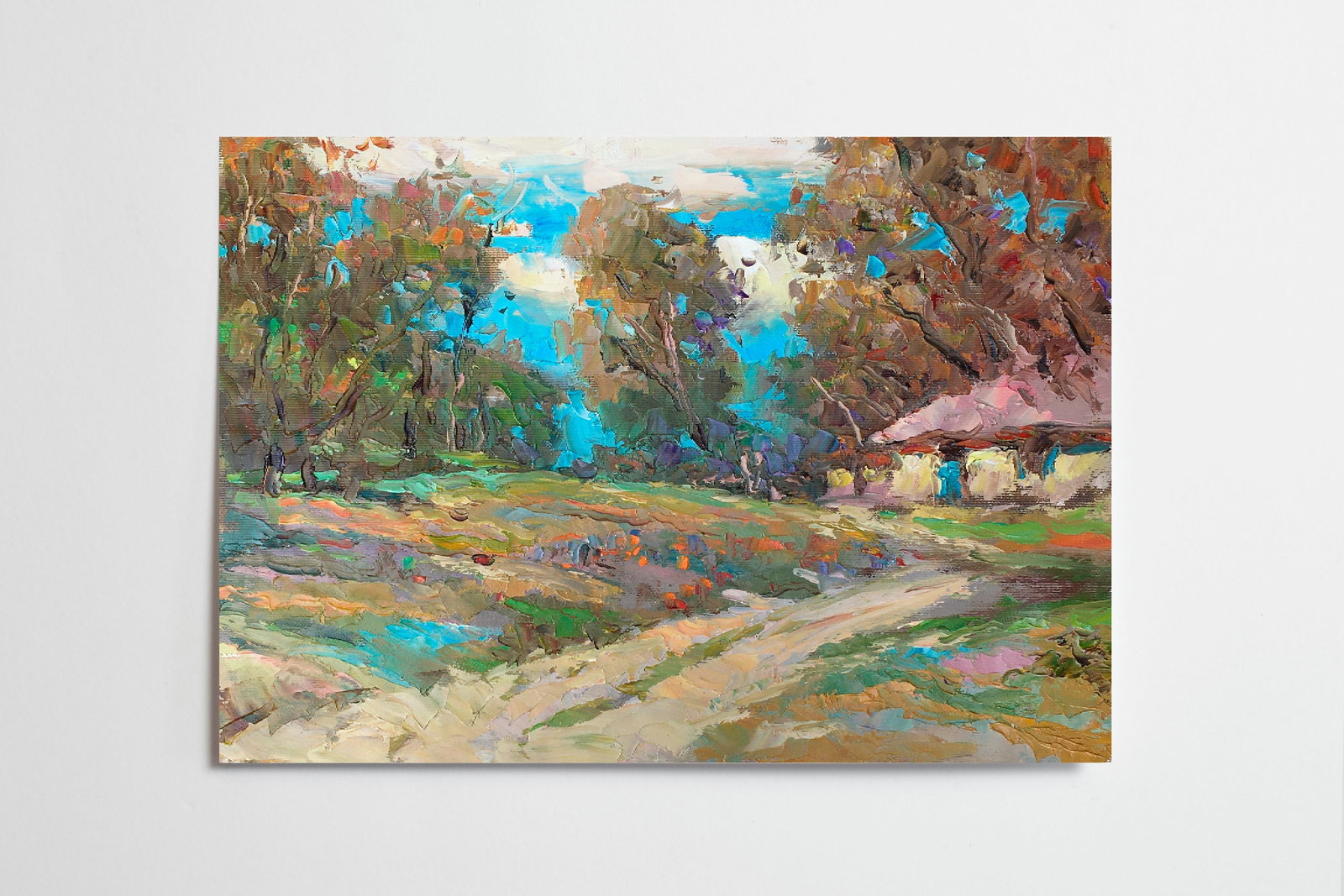 Oil painting Rural road Sergey Ivanovich Animov - 2
