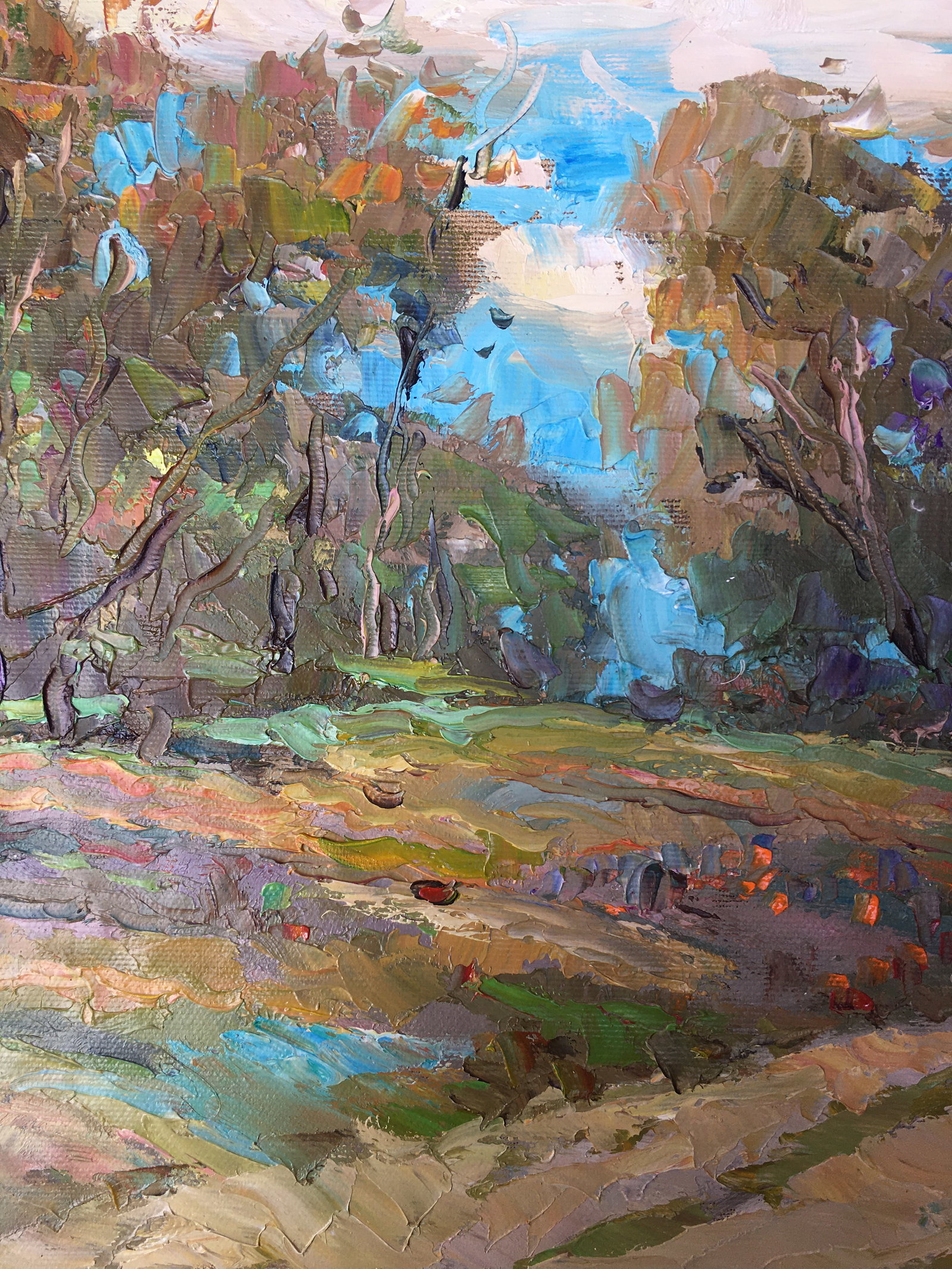 Oil painting Rural road Sergey Ivanovich Animov - 4
