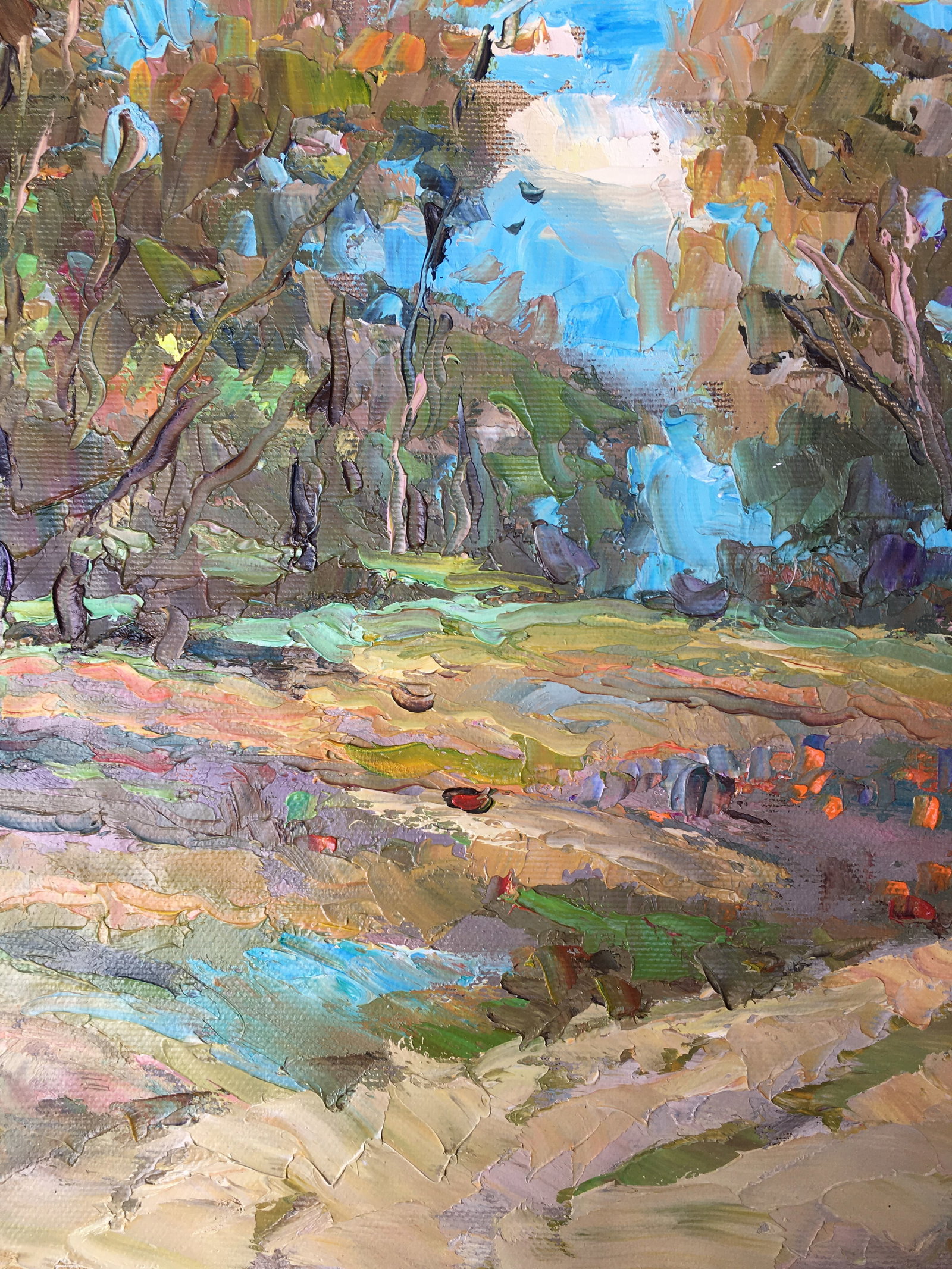 Oil painting Rural road Sergey Ivanovich Animov - 5