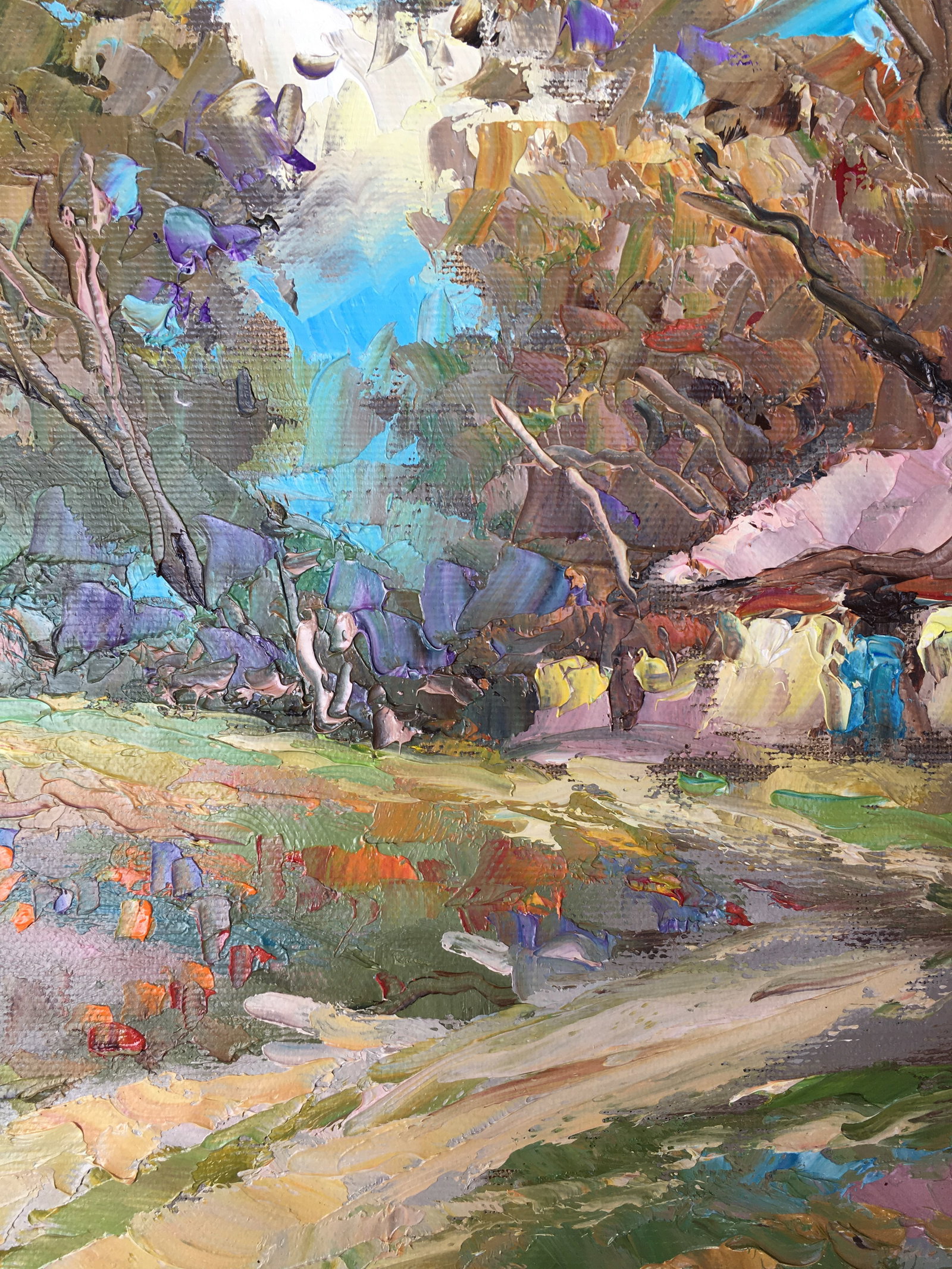 Oil painting Rural road Sergey Ivanovich Animov - 8