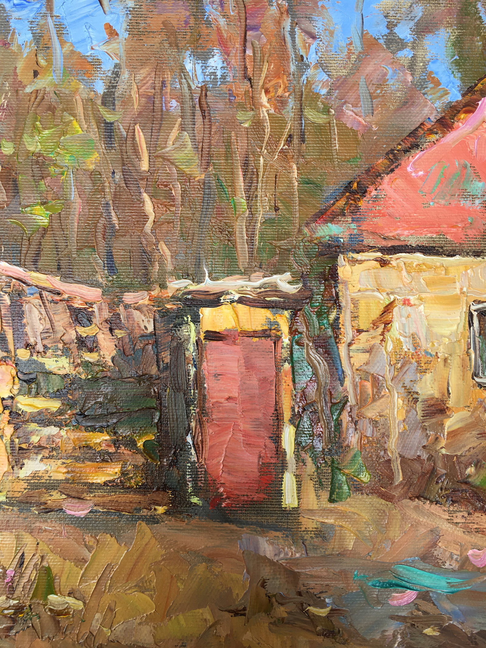 Oil painting Village street Sergey Ivanovich Animov - 10