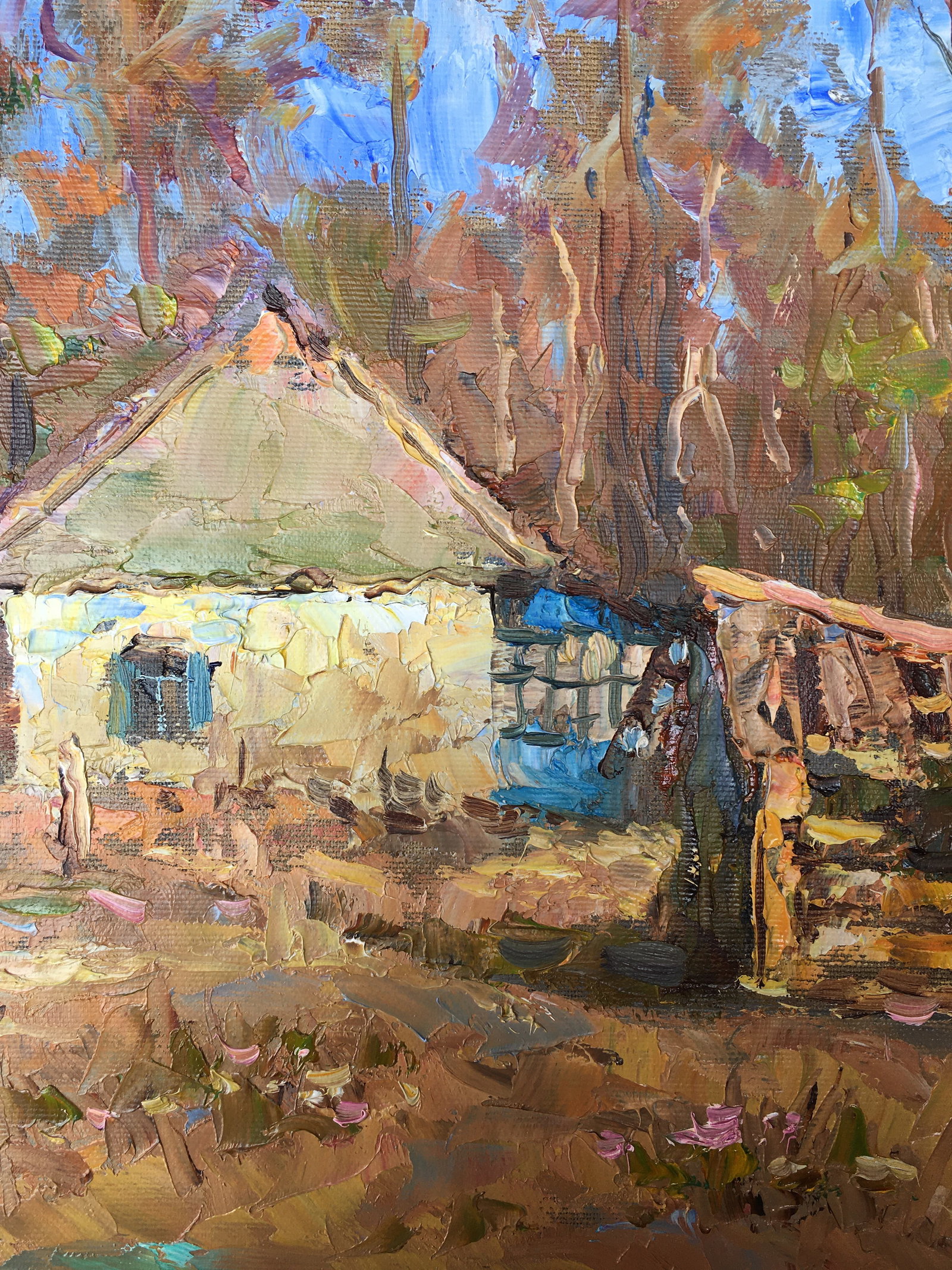 Oil painting Village street Sergey Ivanovich Animov - 3