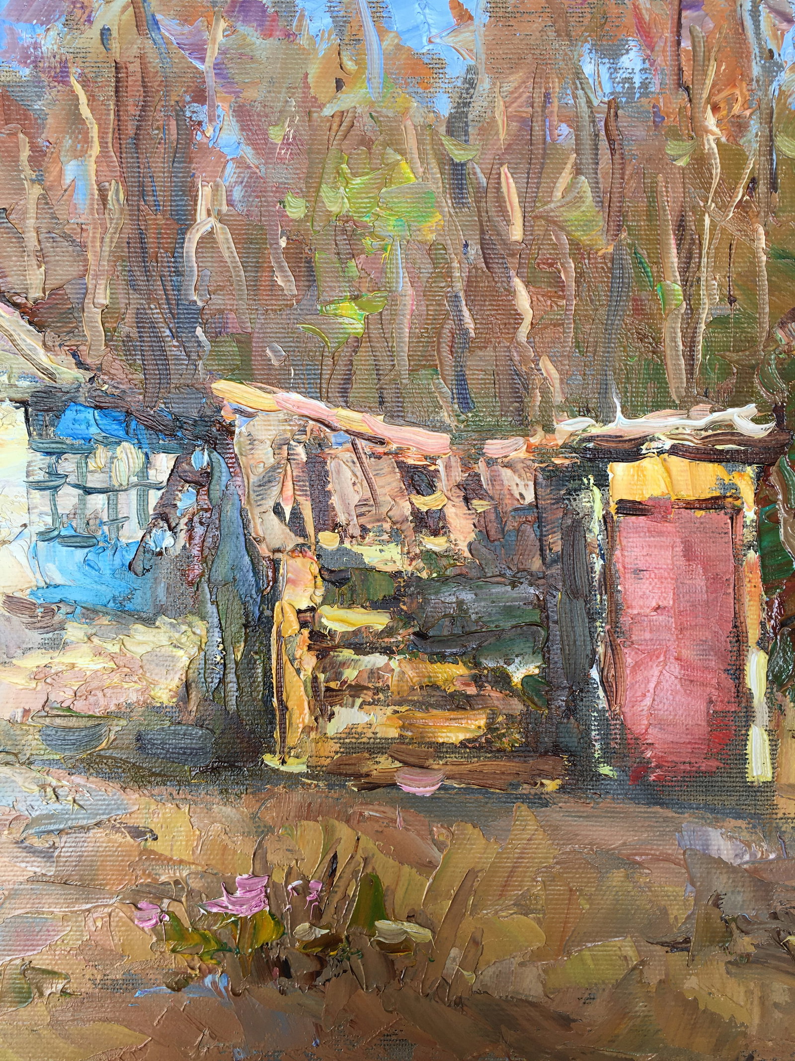 Oil painting Village street Sergey Ivanovich Animov - 6