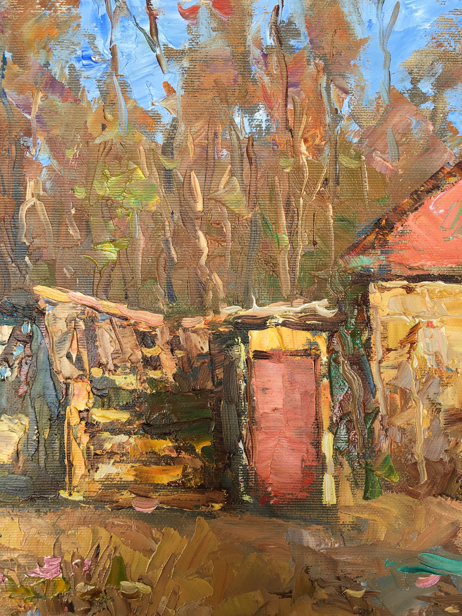 Oil painting Village street Sergey Ivanovich Animov - 7