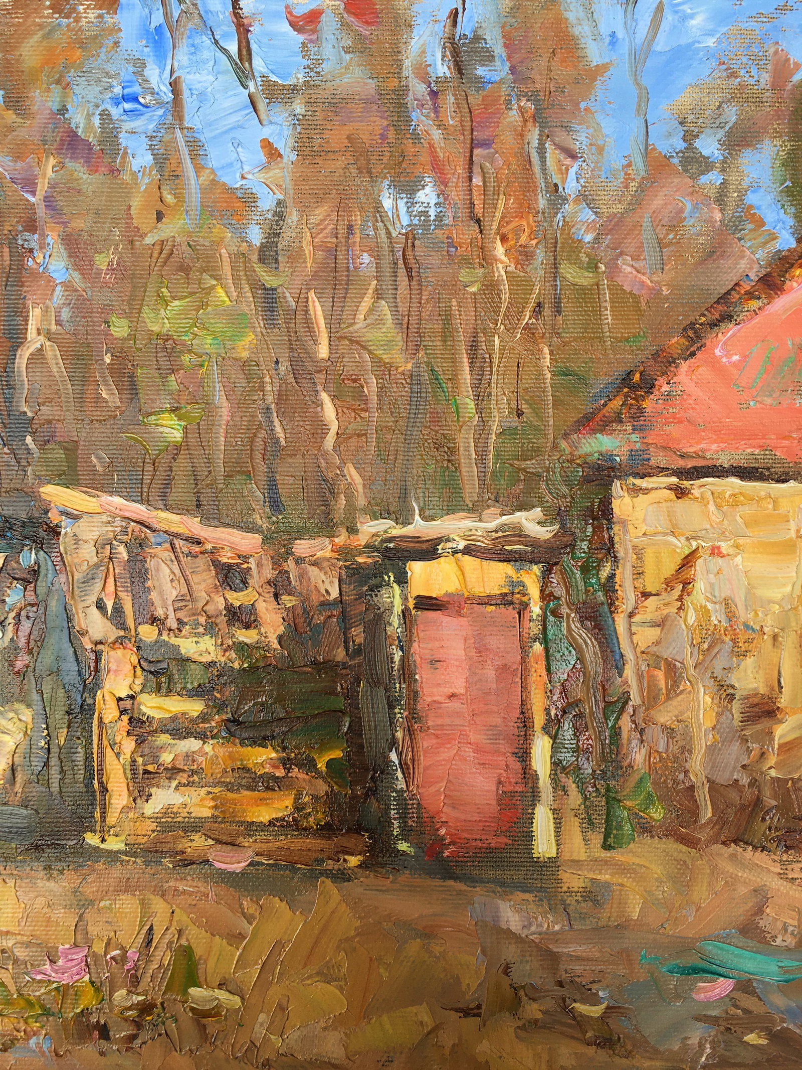 Oil painting Village street Sergey Ivanovich Animov - 8