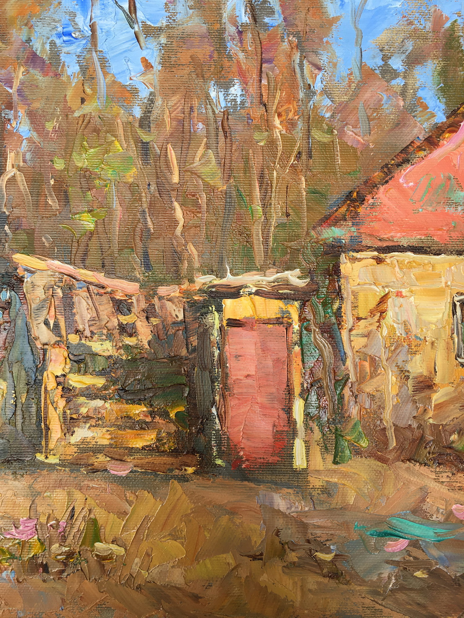 Oil painting Village street Sergey Ivanovich Animov - 9