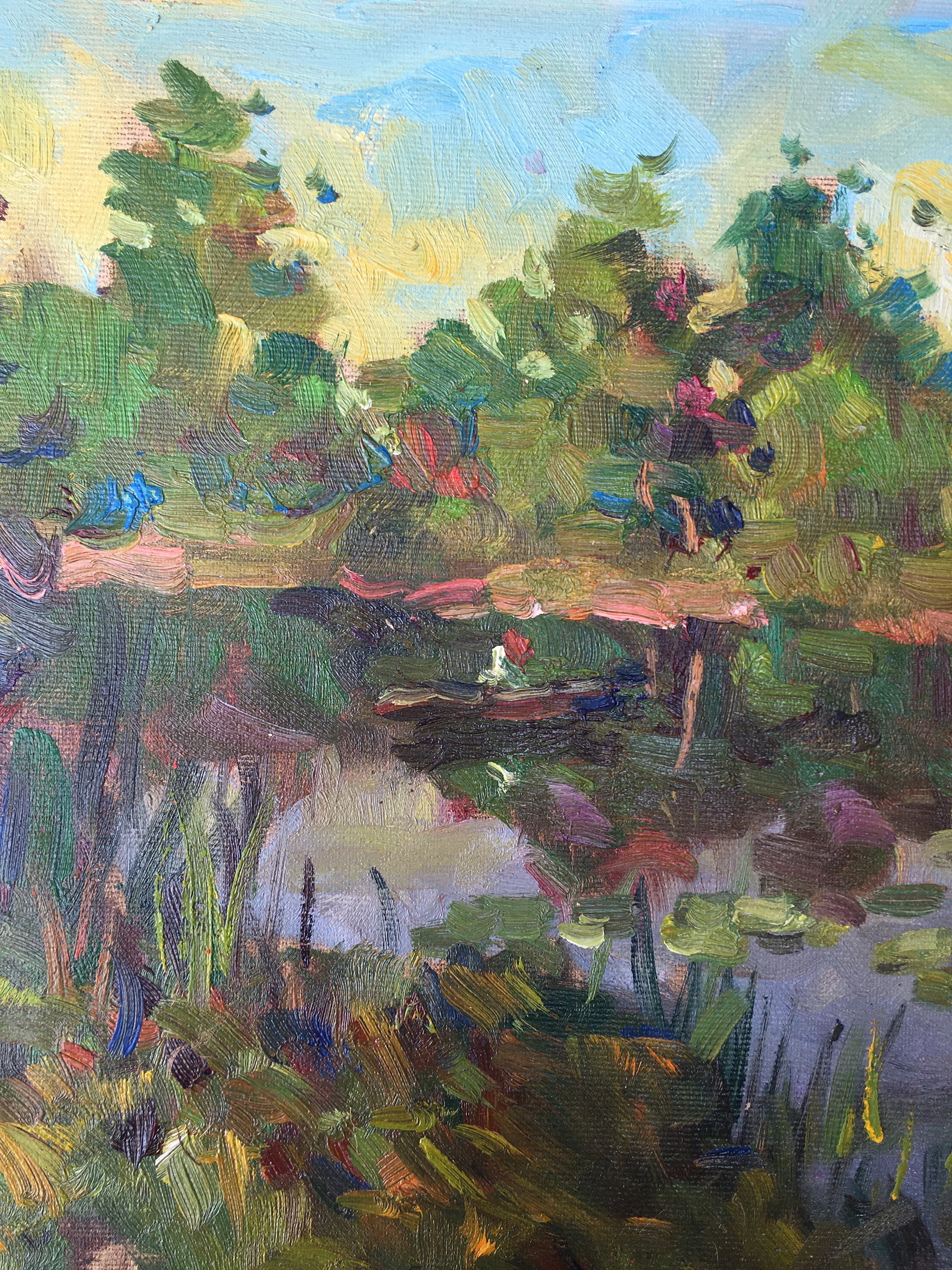 Oil painting Summer on the river Sergey Ivanovich Animov - 3