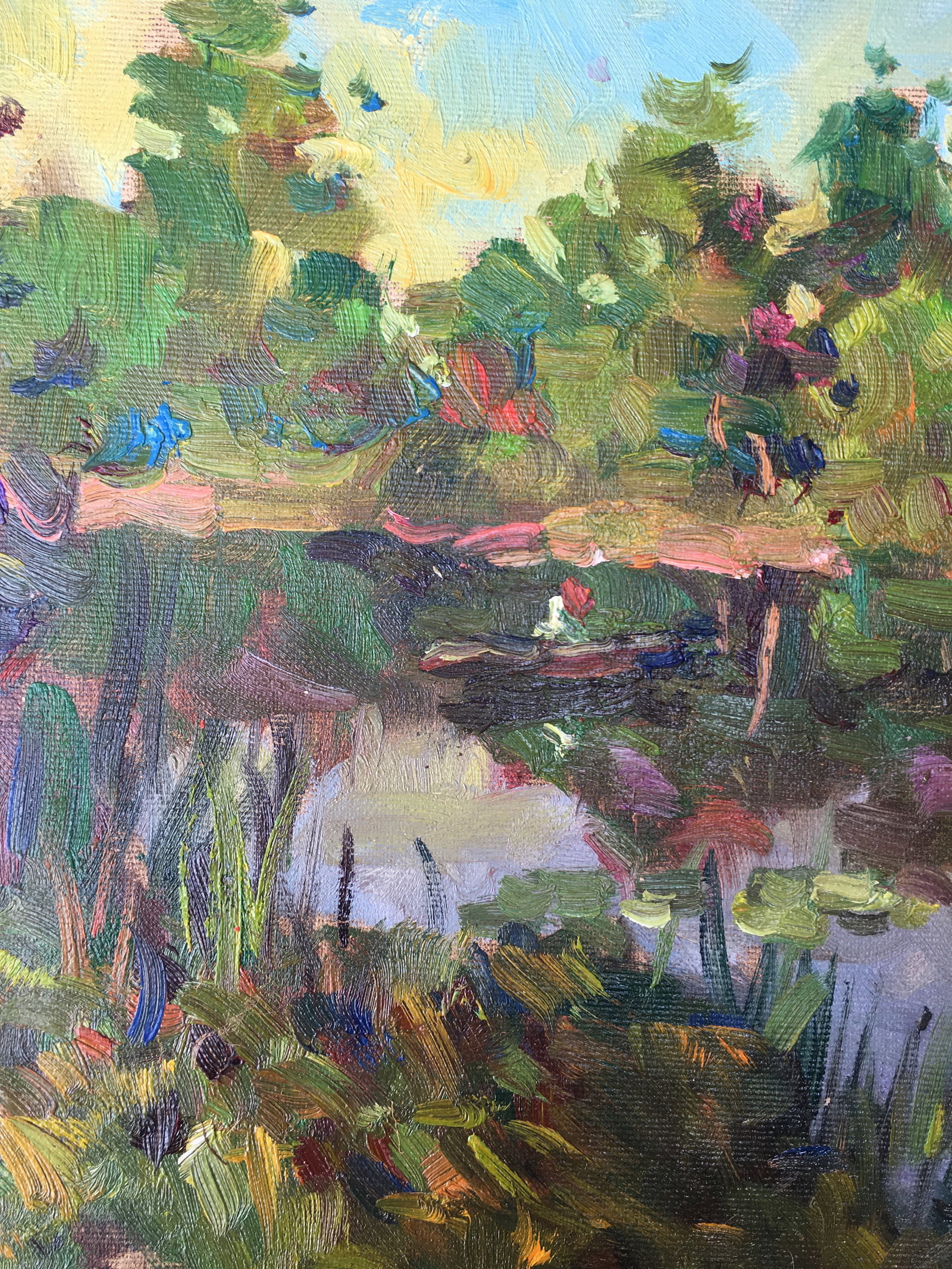 Oil painting Summer on the river Sergey Ivanovich Animov - 4
