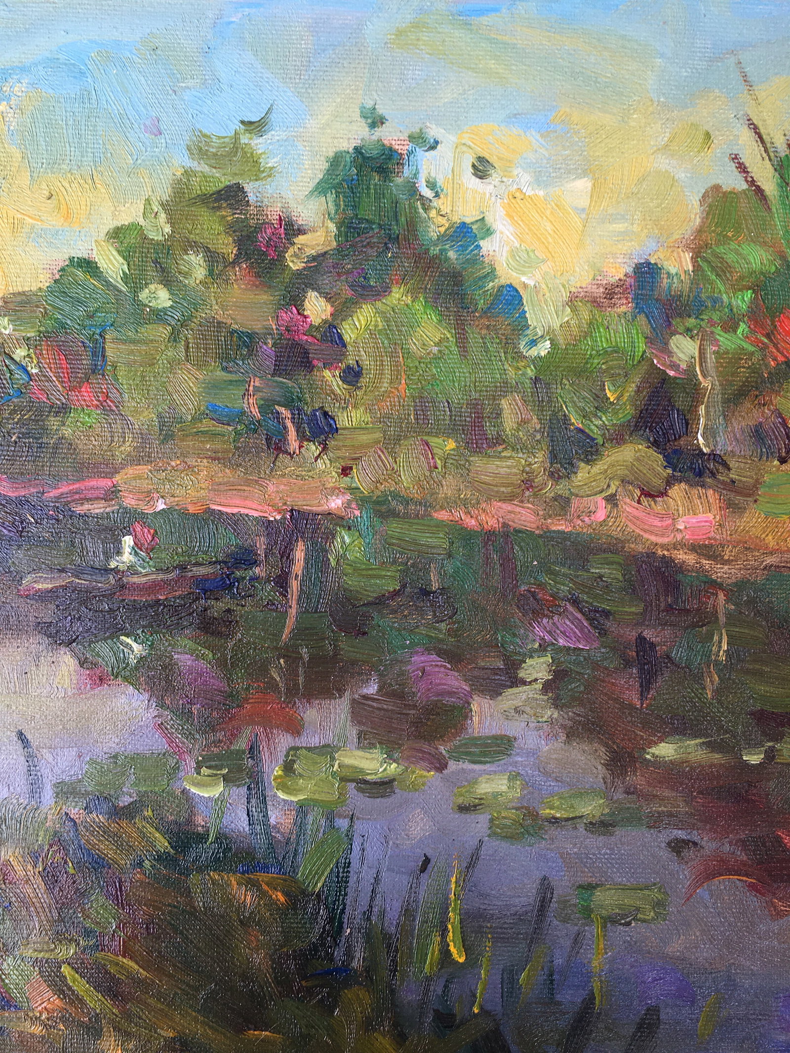 Oil painting Summer on the river Sergey Ivanovich Animov - 5