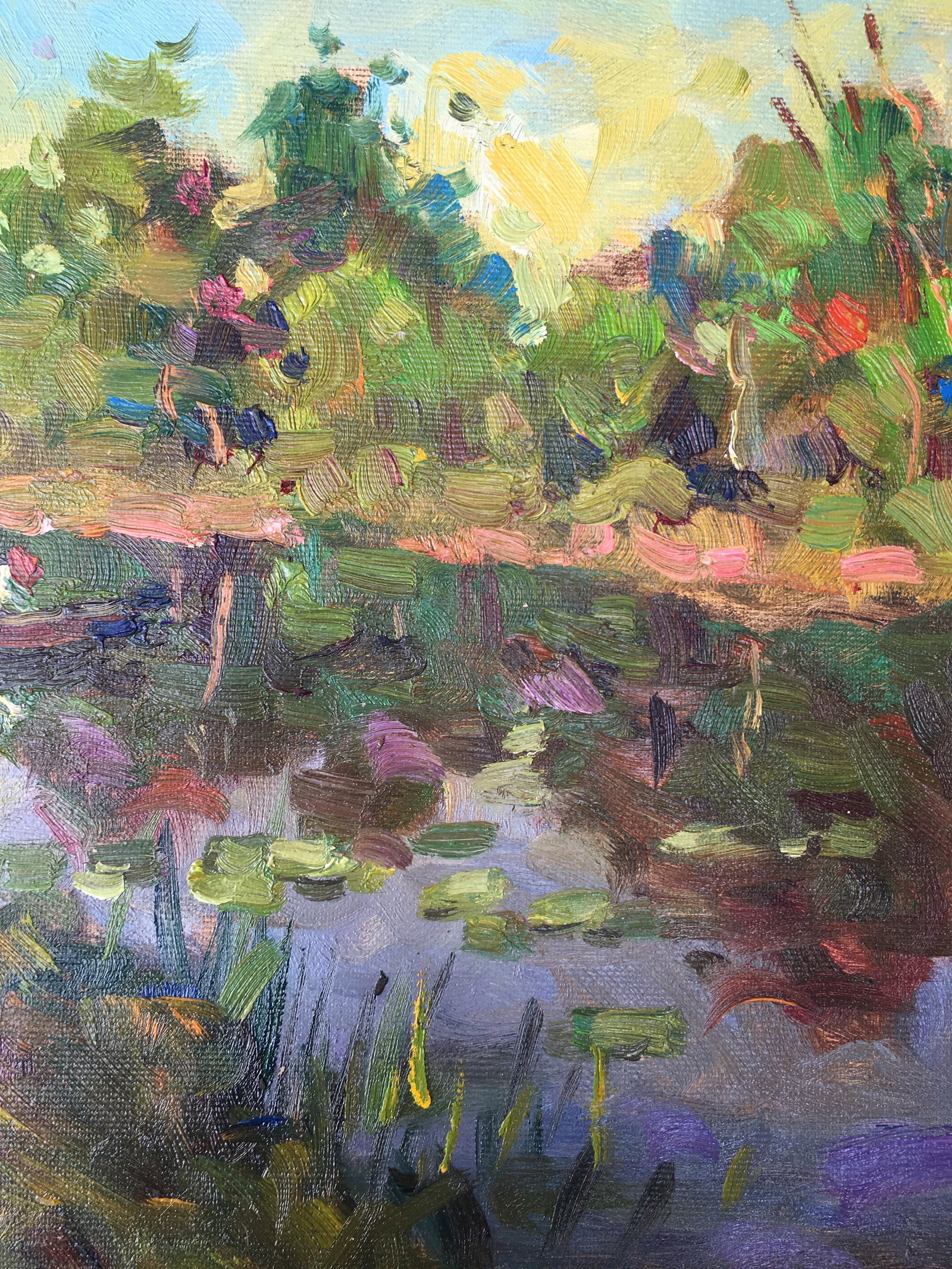 Oil painting Summer on the river Sergey Ivanovich Animov - 6