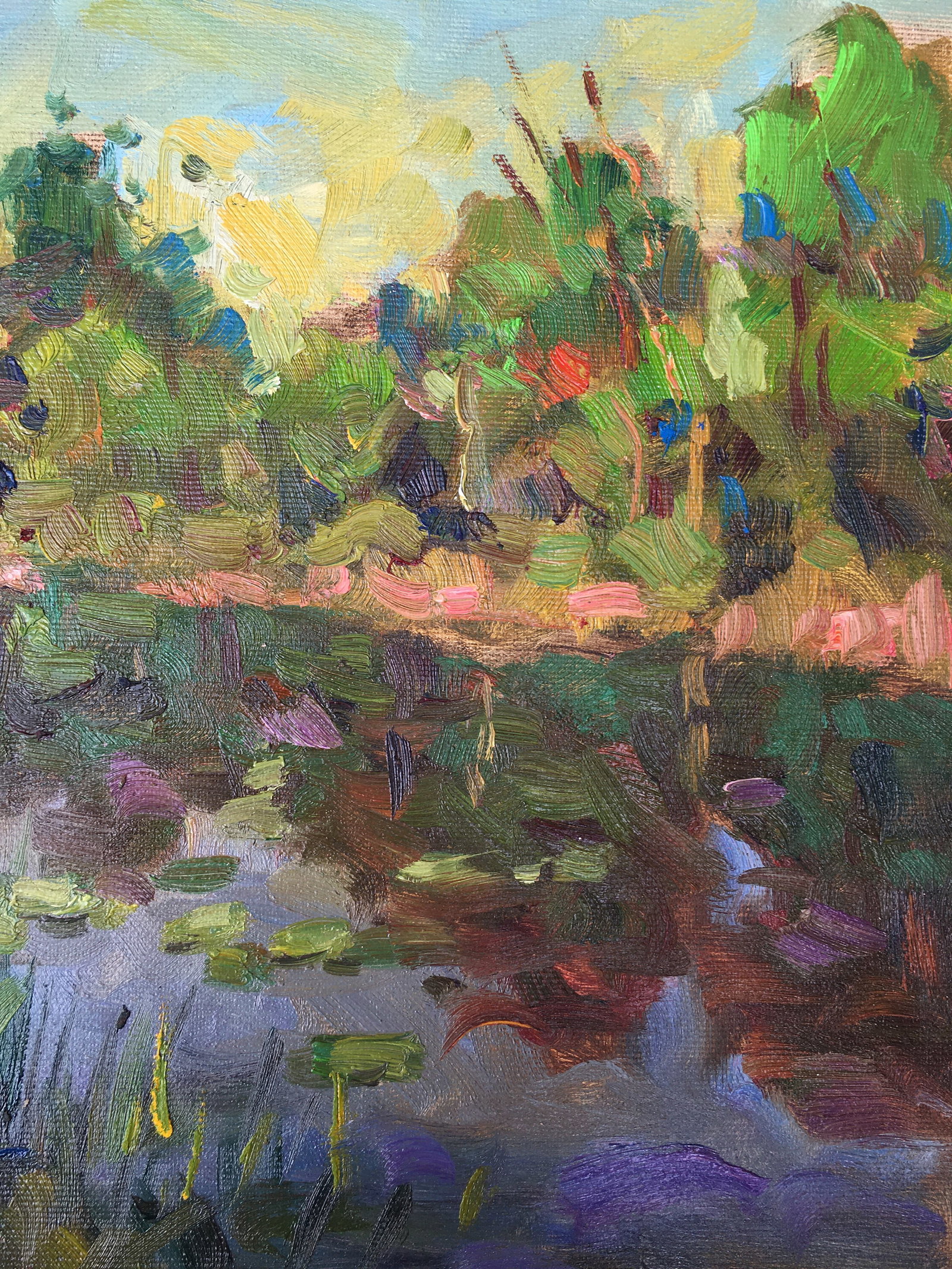 Oil painting Summer on the river Sergey Ivanovich Animov - 7