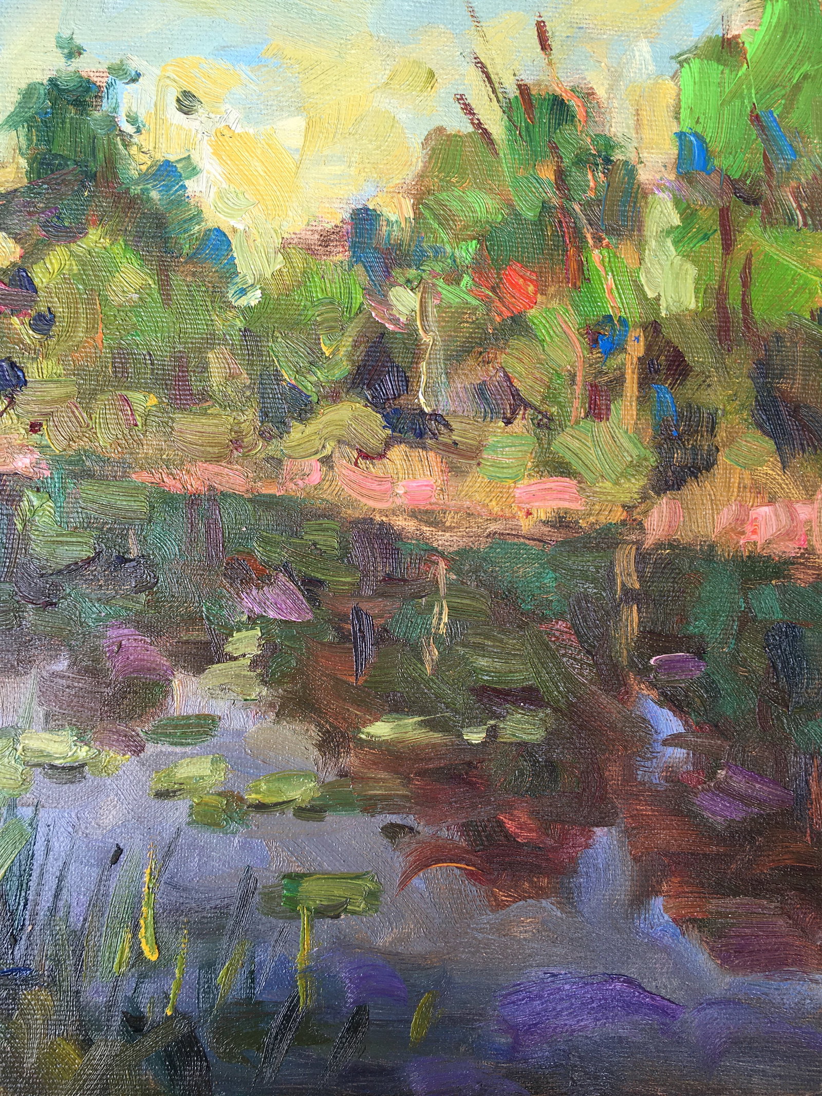Oil painting Summer on the river Sergey Ivanovich Animov - 8