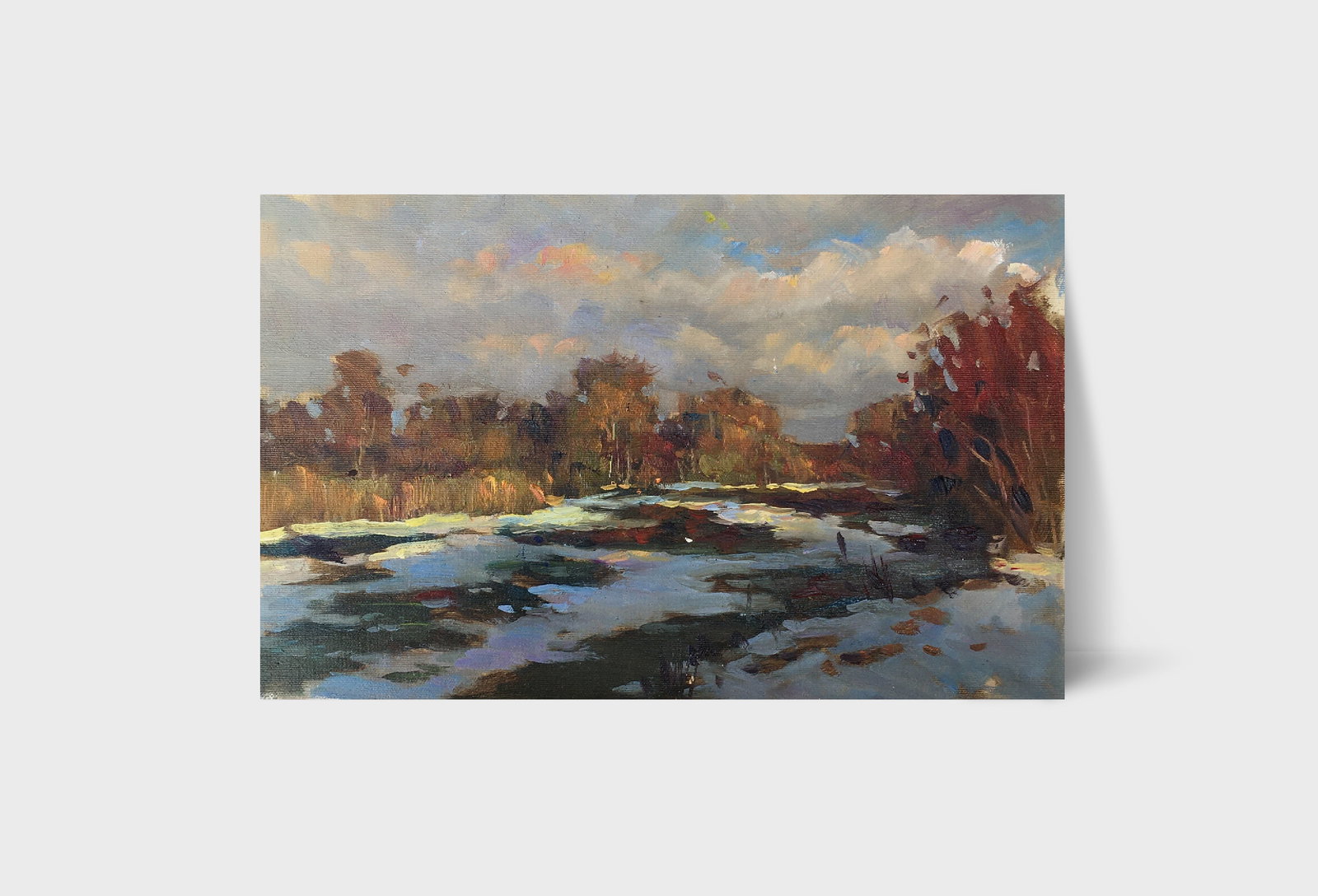 Oil painting Early spring Sergey Ivanovich Animov - 11