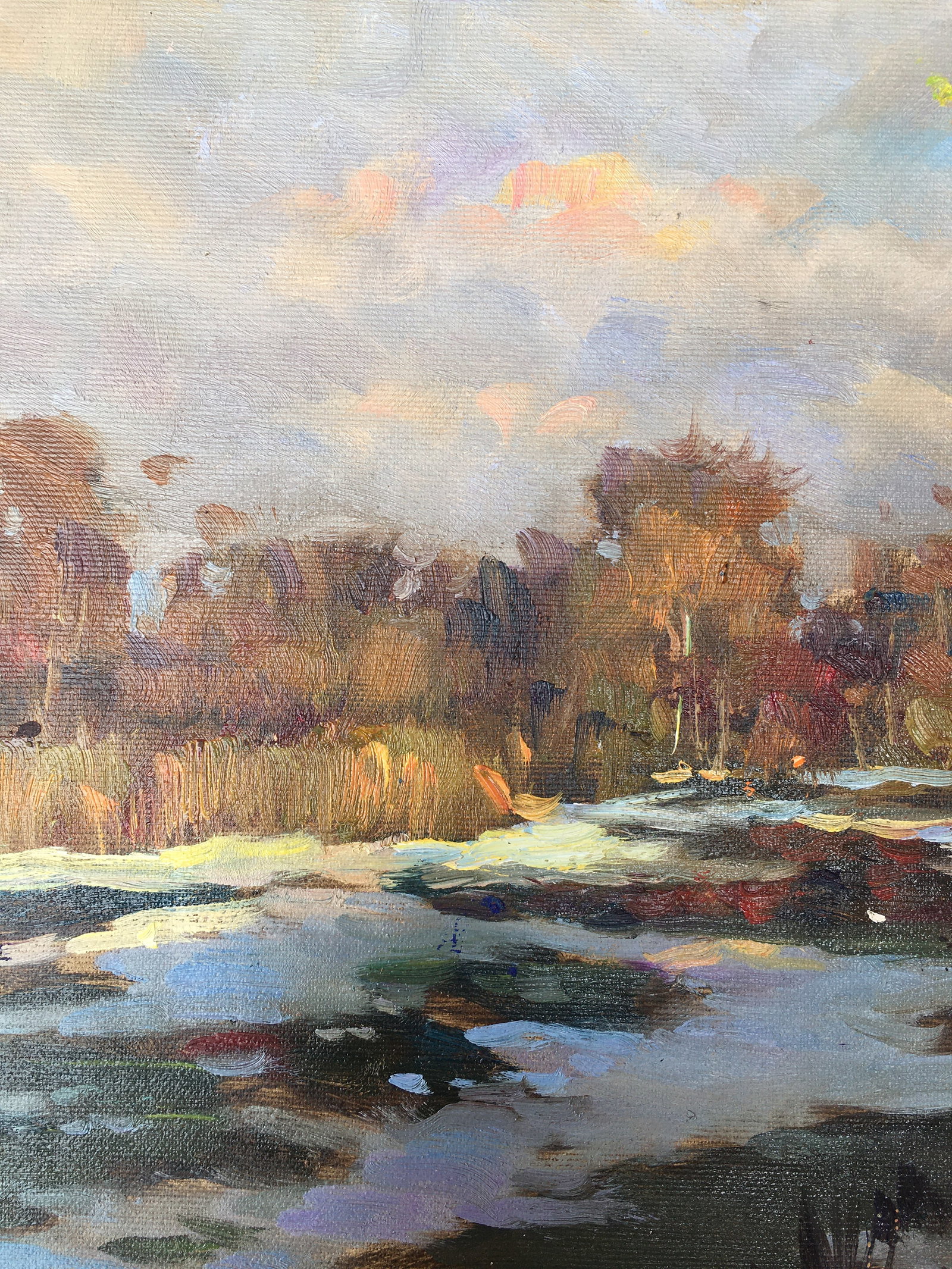 Oil painting Early spring Sergey Ivanovich Animov - 3