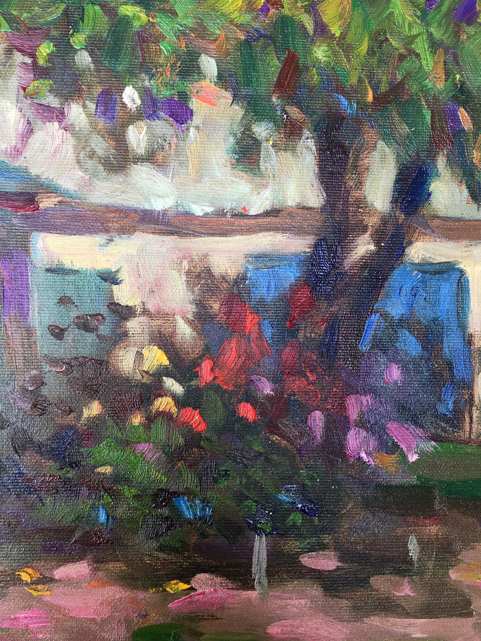 Oil painting In a rural yard Sergey Ivanovich Animov - 10