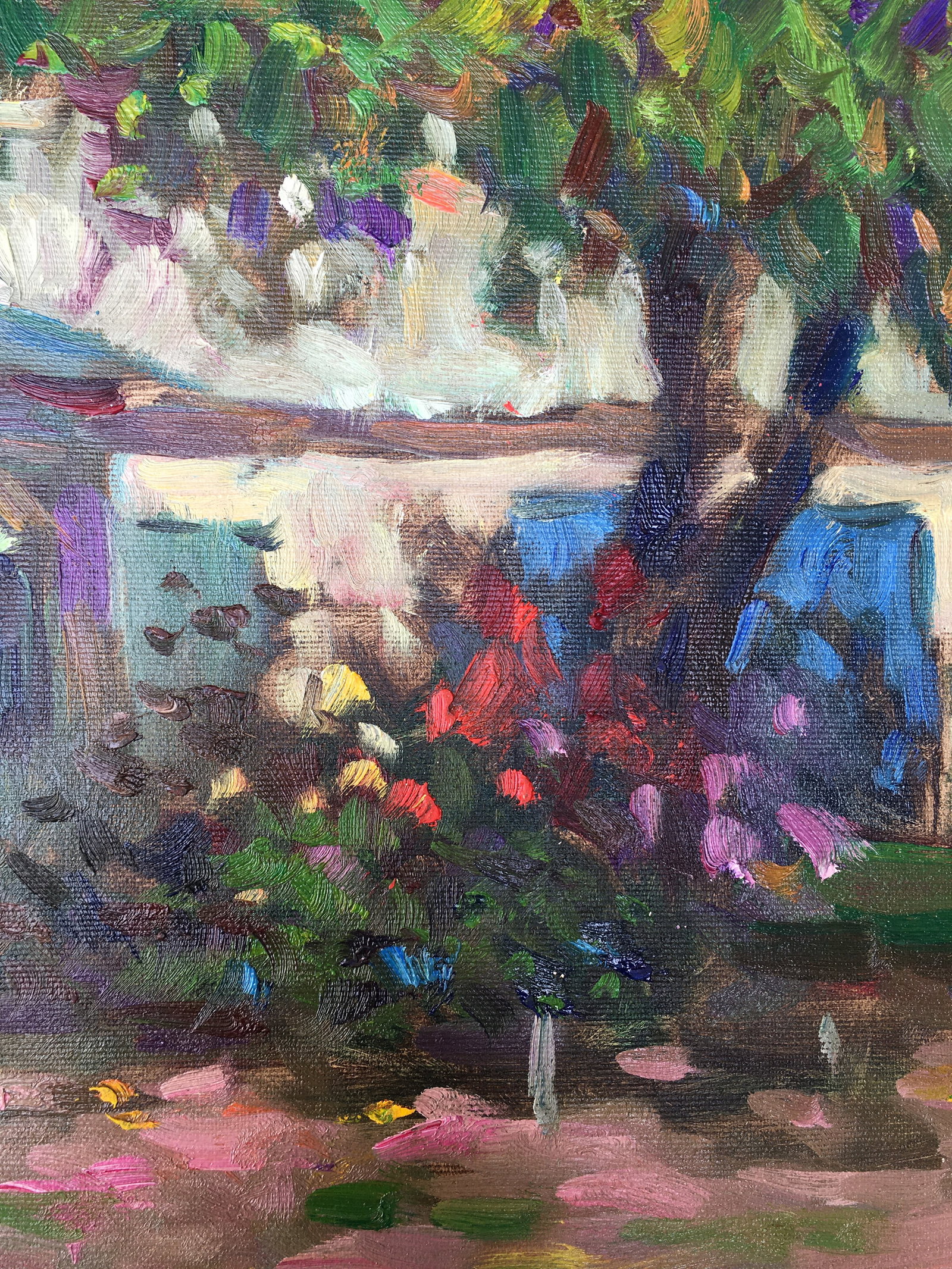 Oil painting In a rural yard Sergey Ivanovich Animov - 9