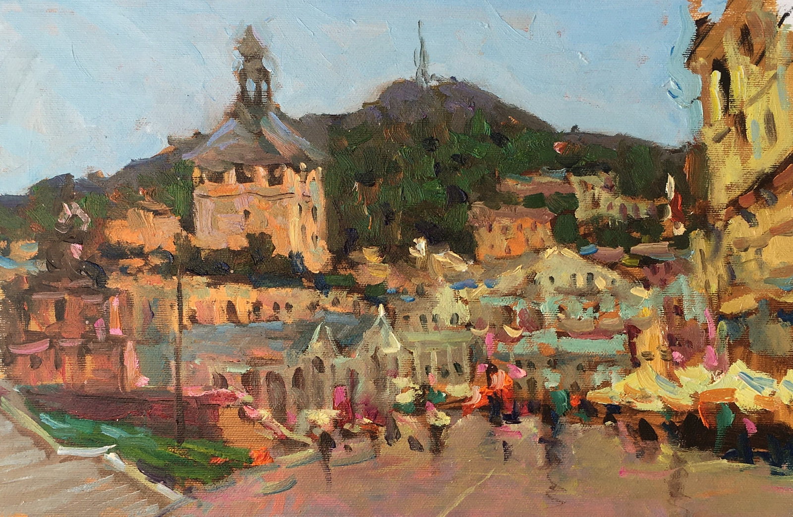 Oil painting Southern City Sergey Ivanovich Animov: Title: Oil painting Southern City Sergey Ivanovich Animov Description: 259DDD Painter: Sergey Ivanovich Animov S?ze: 25x37 cm/9,84x14,56 inches Components: canvas, oil Original painting from our colle