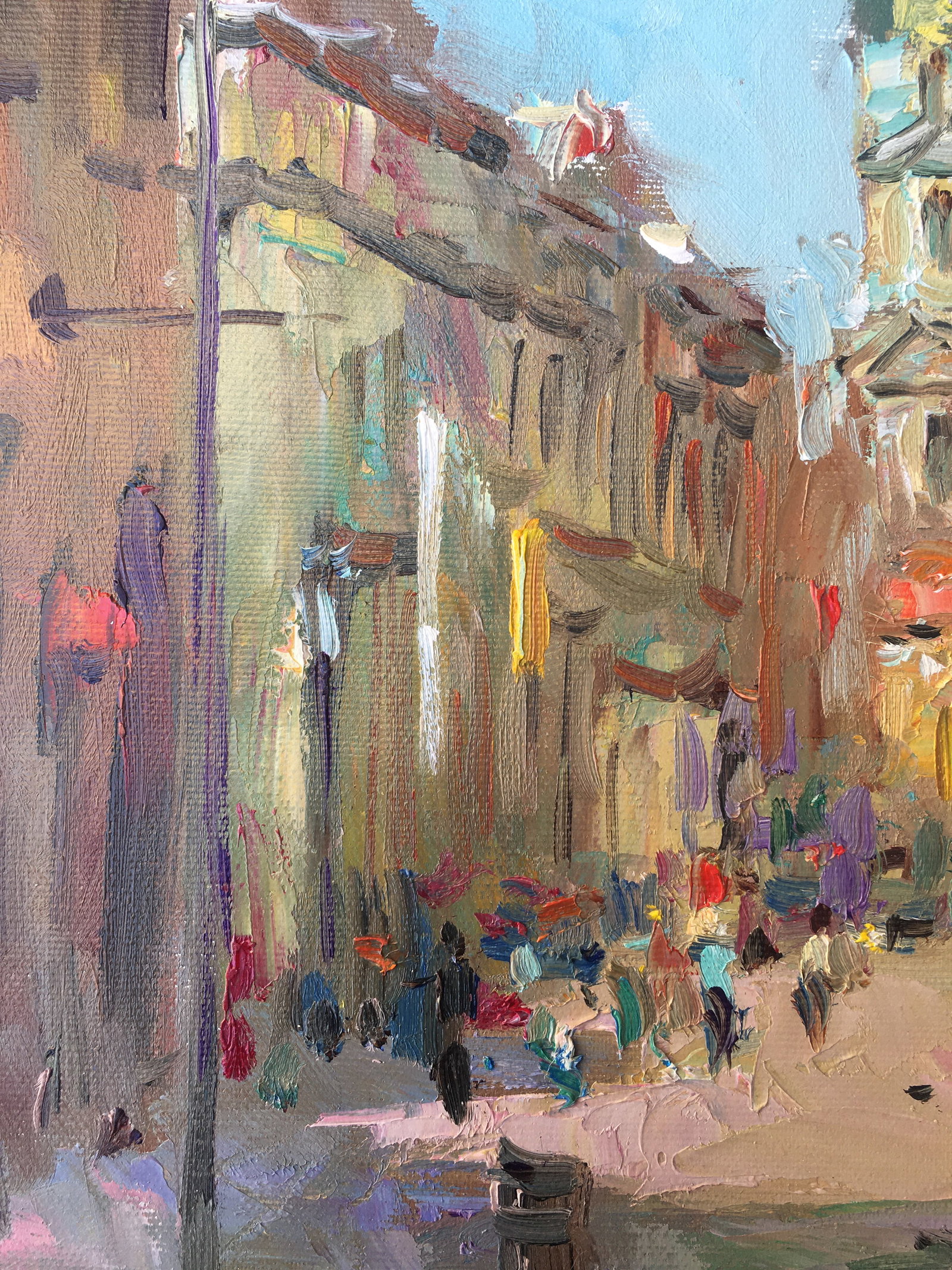 Oil painting Noisy street Sergey Ivanovich Animov - 5