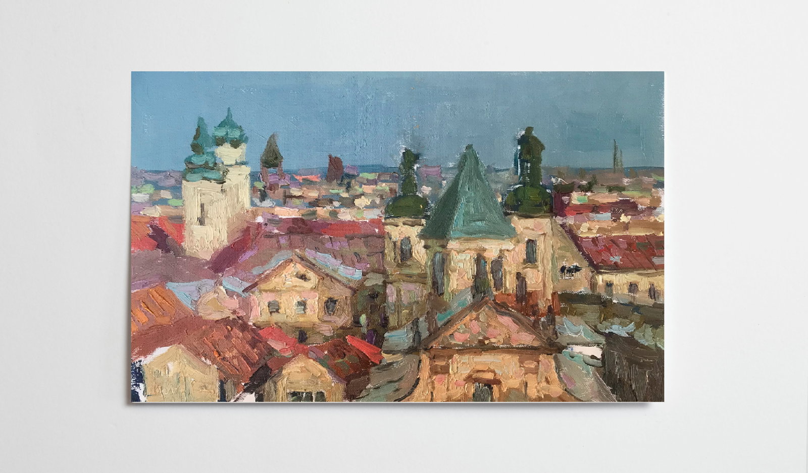 Oil painting City roofs Sergey Ivanovich Animov - 2