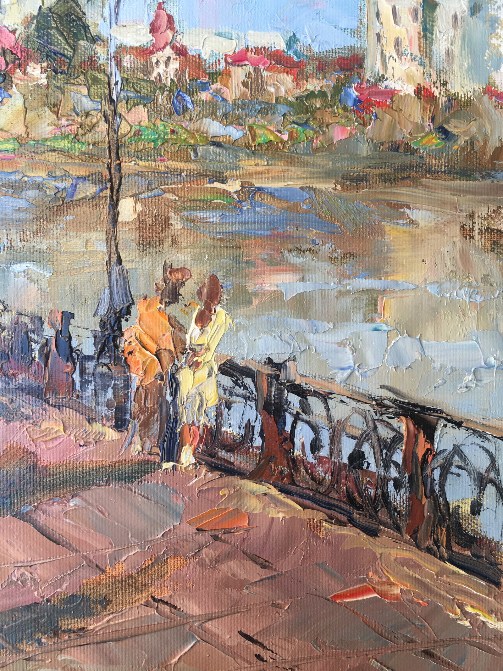 Oil painting Morning on the bridge Sergey Ivanovich Animov - 11