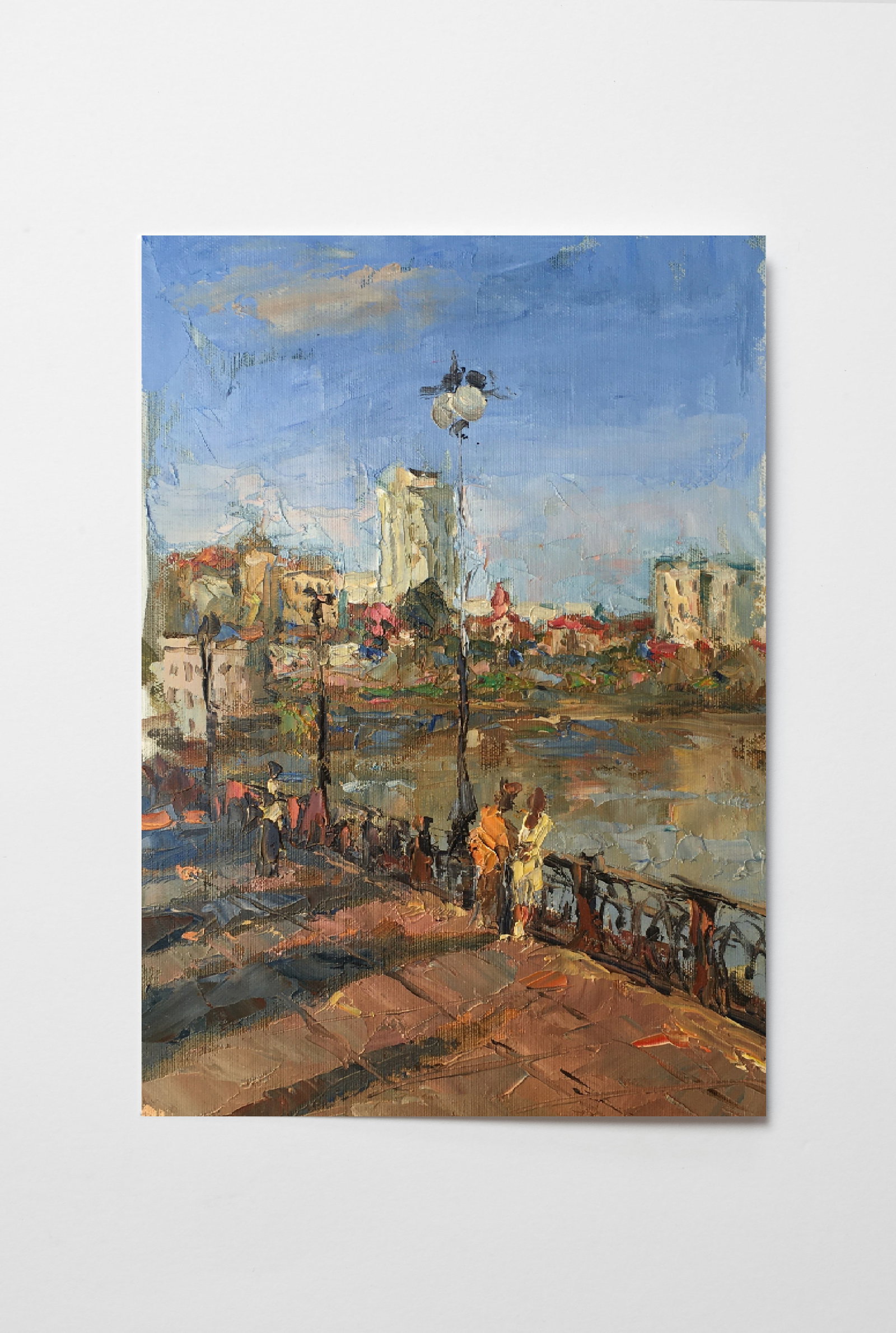 Oil painting Morning on the bridge Sergey Ivanovich Animov - 2
