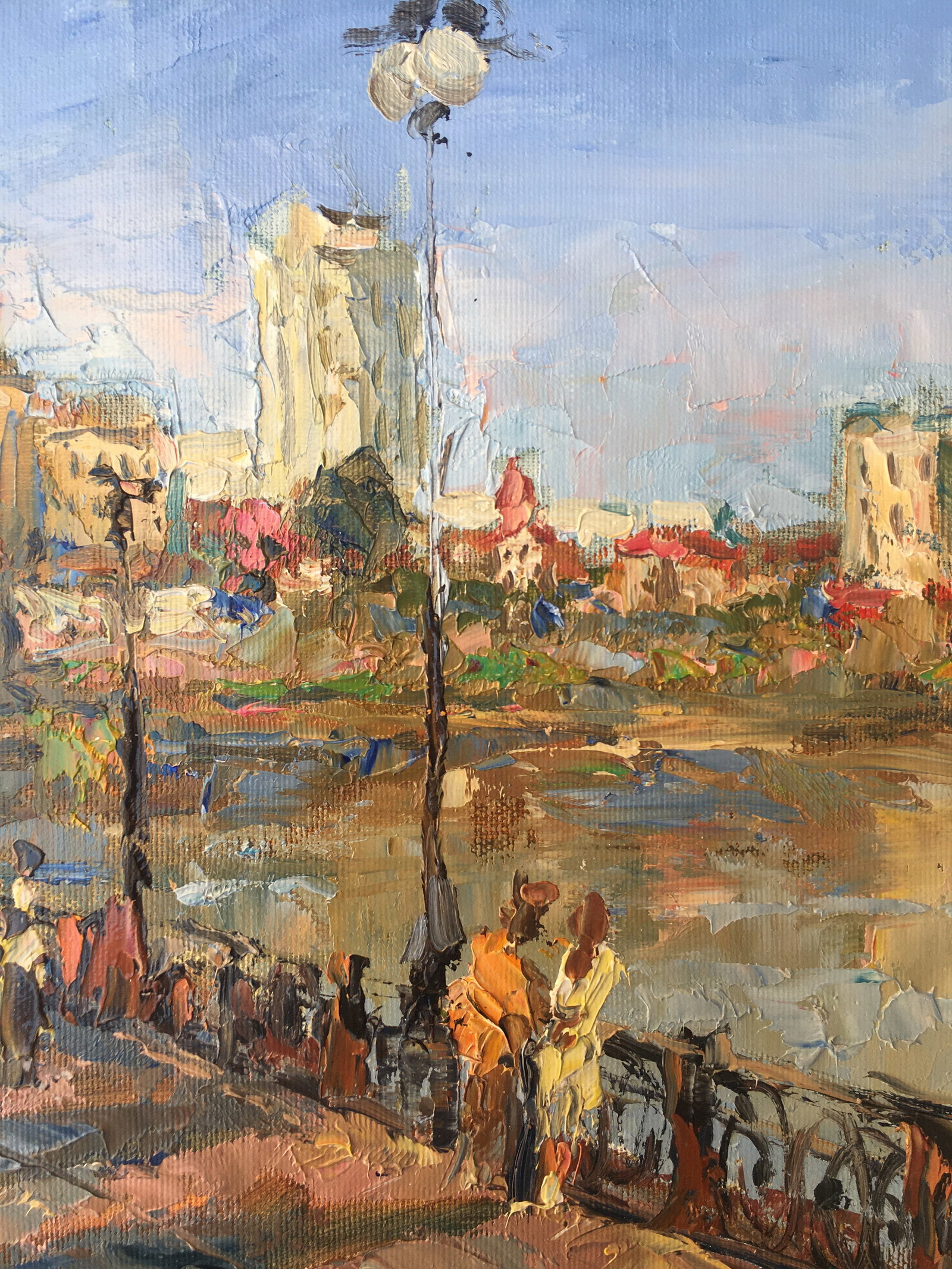 Oil painting Morning on the bridge Sergey Ivanovich Animov - 7
