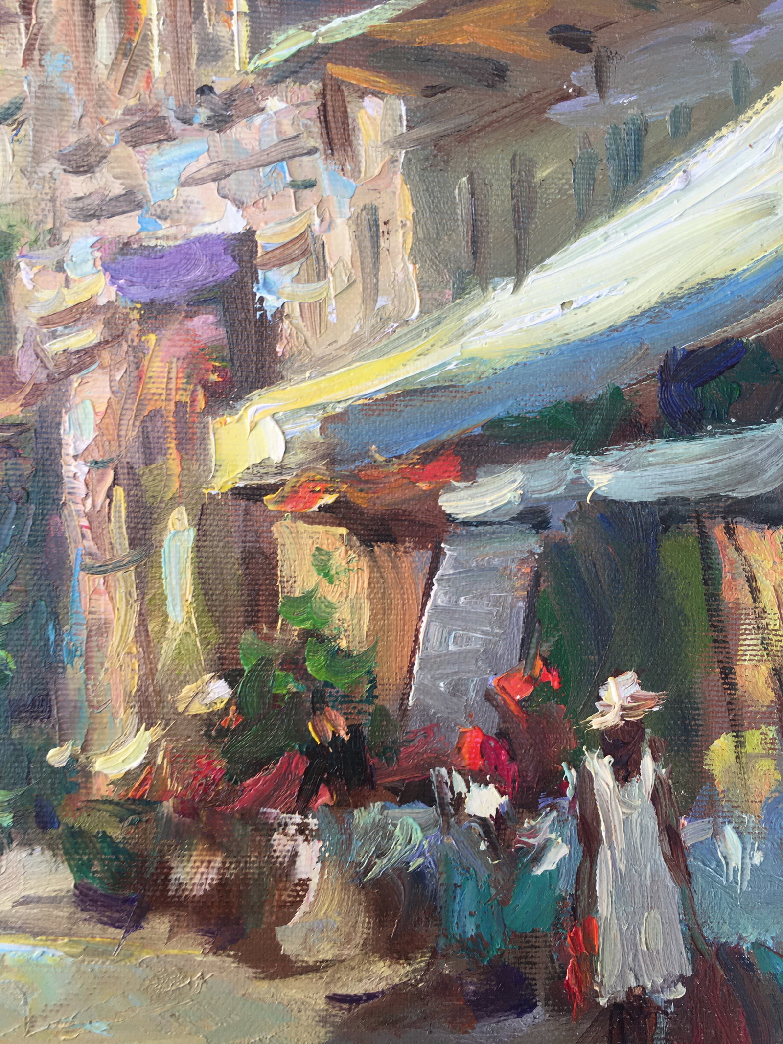 Oil painting Summer Street Sergey Ivanovich Animov - 10
