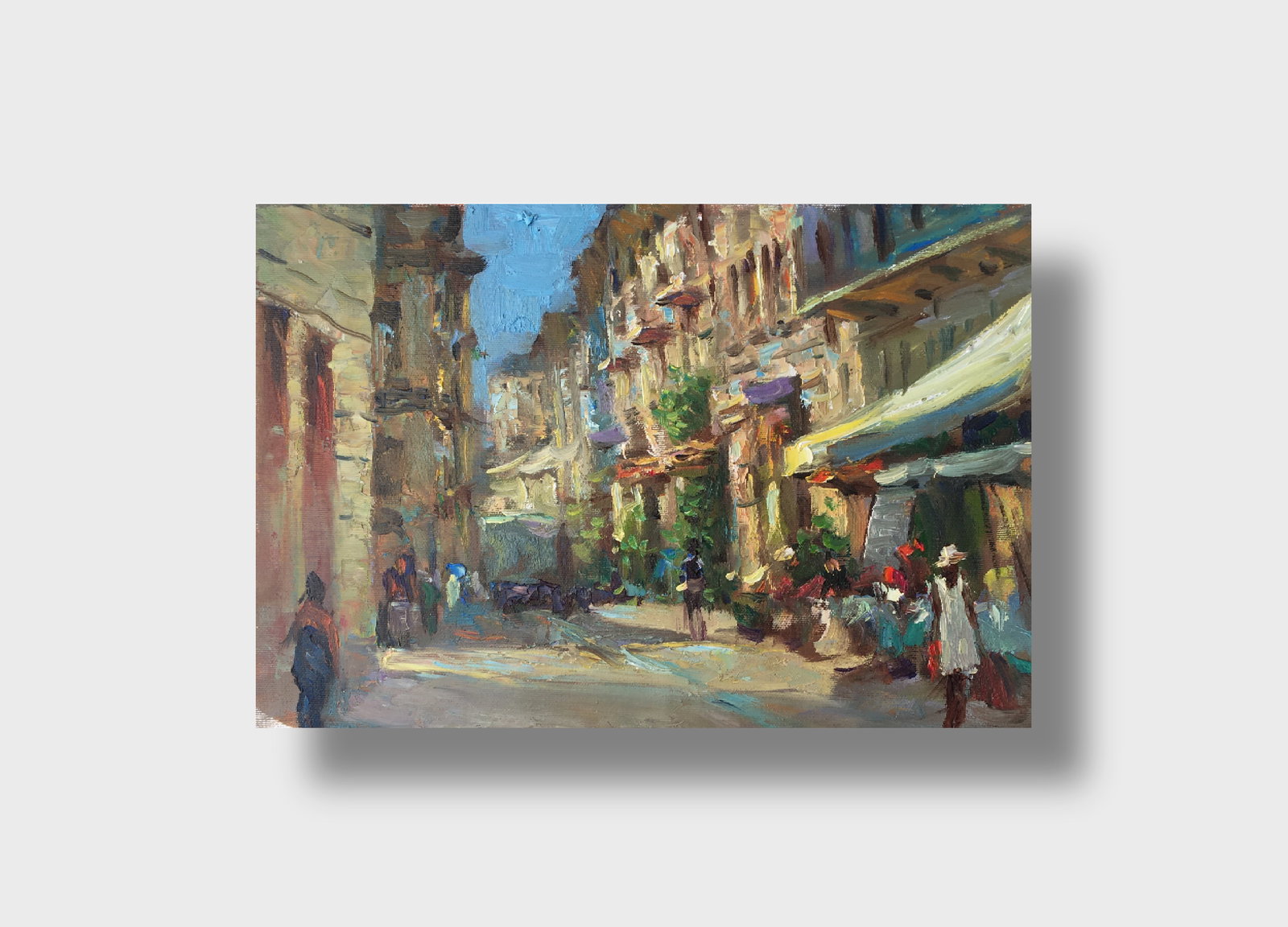 Oil painting Summer Street Sergey Ivanovich Animov - 11