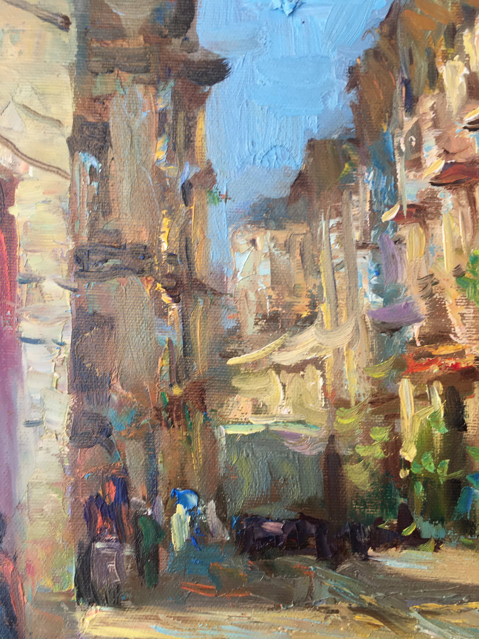 Oil painting Summer Street Sergey Ivanovich Animov - 3