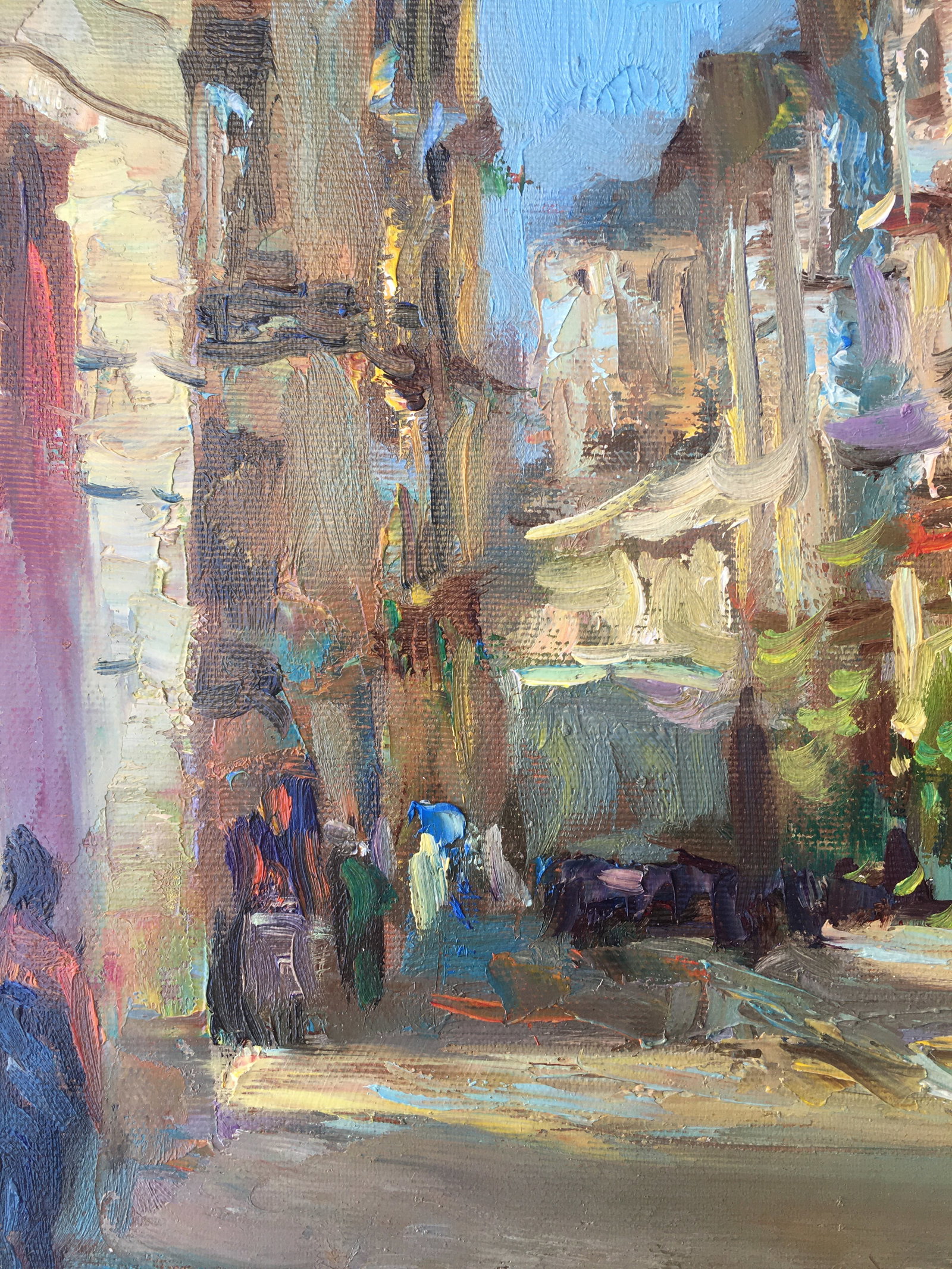 Oil painting Summer Street Sergey Ivanovich Animov - 4