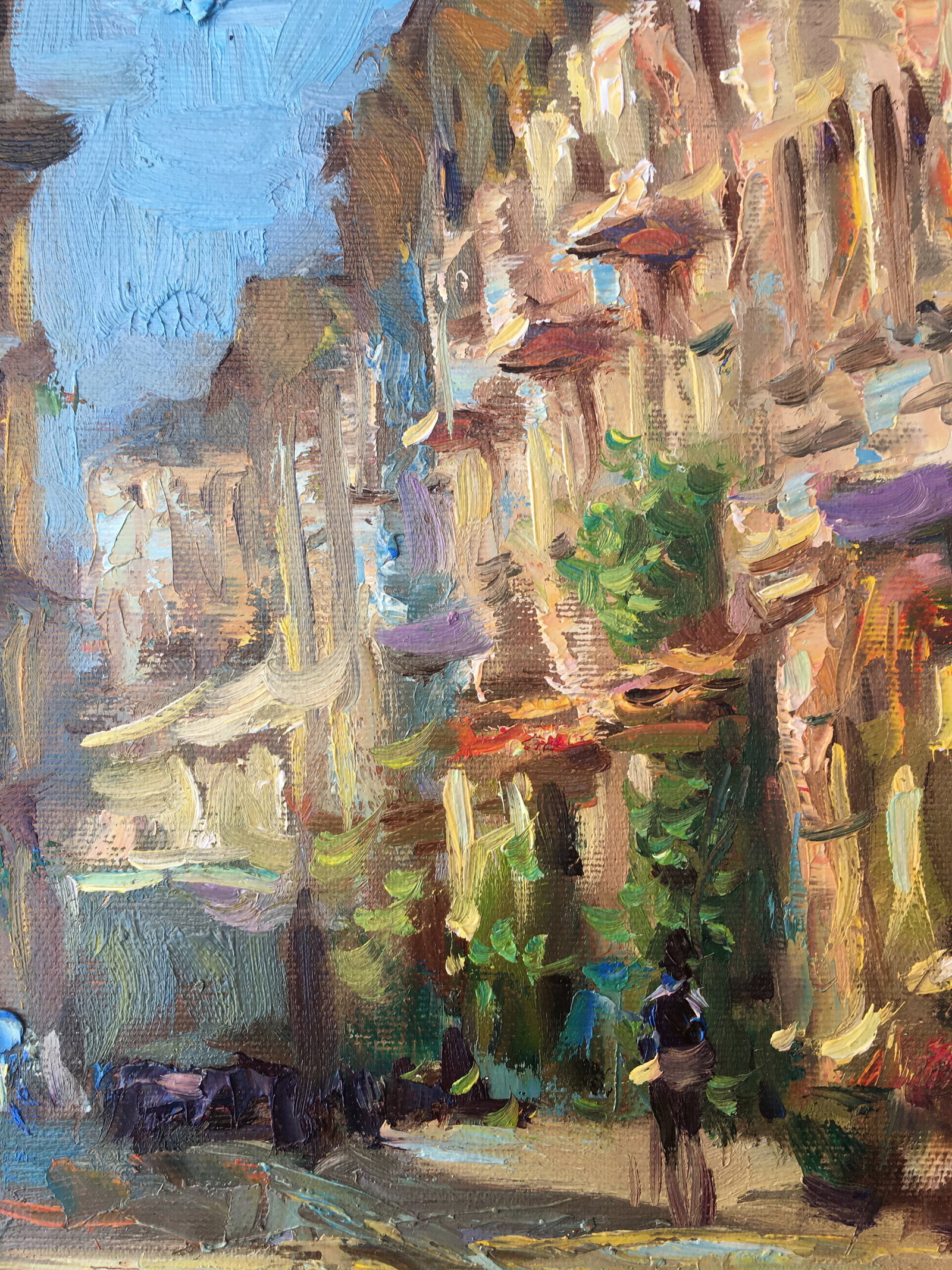 Oil painting Summer Street Sergey Ivanovich Animov - 5