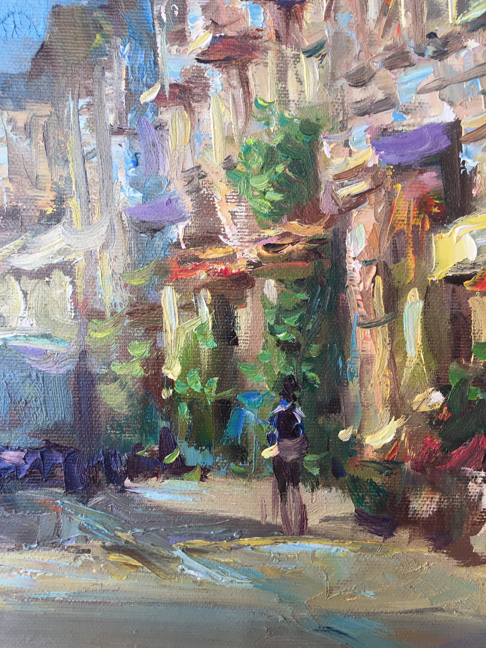 Oil painting Summer Street Sergey Ivanovich Animov - 6
