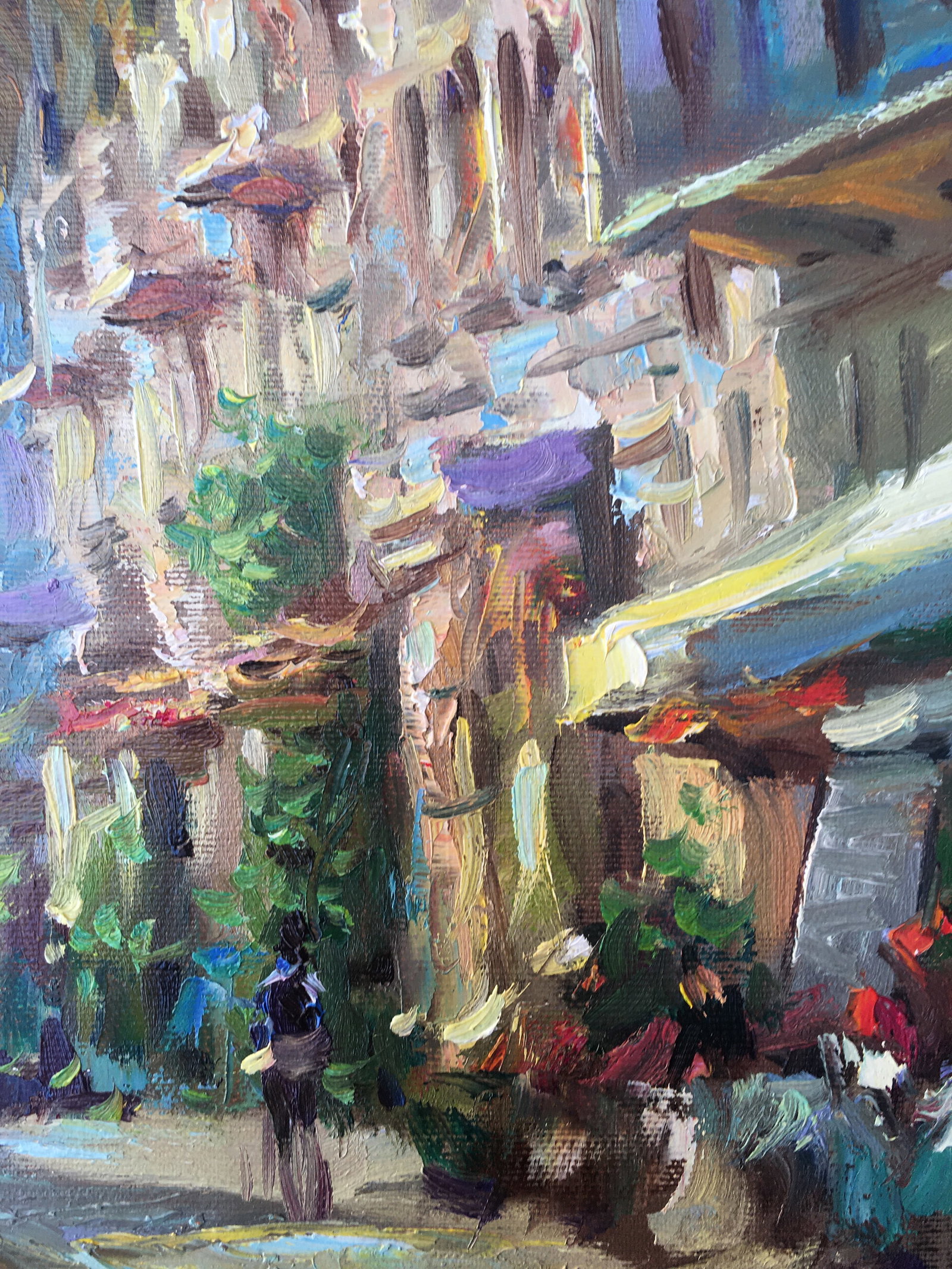 Oil painting Summer Street Sergey Ivanovich Animov - 7