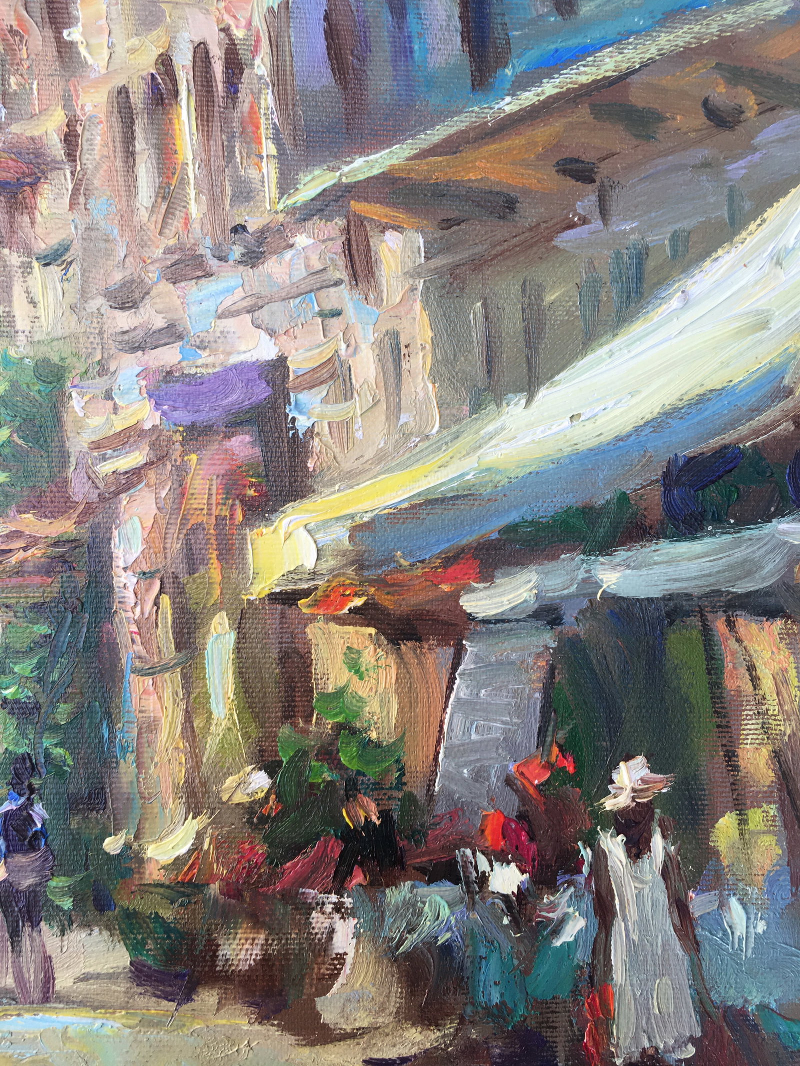Oil painting Summer Street Sergey Ivanovich Animov - 8