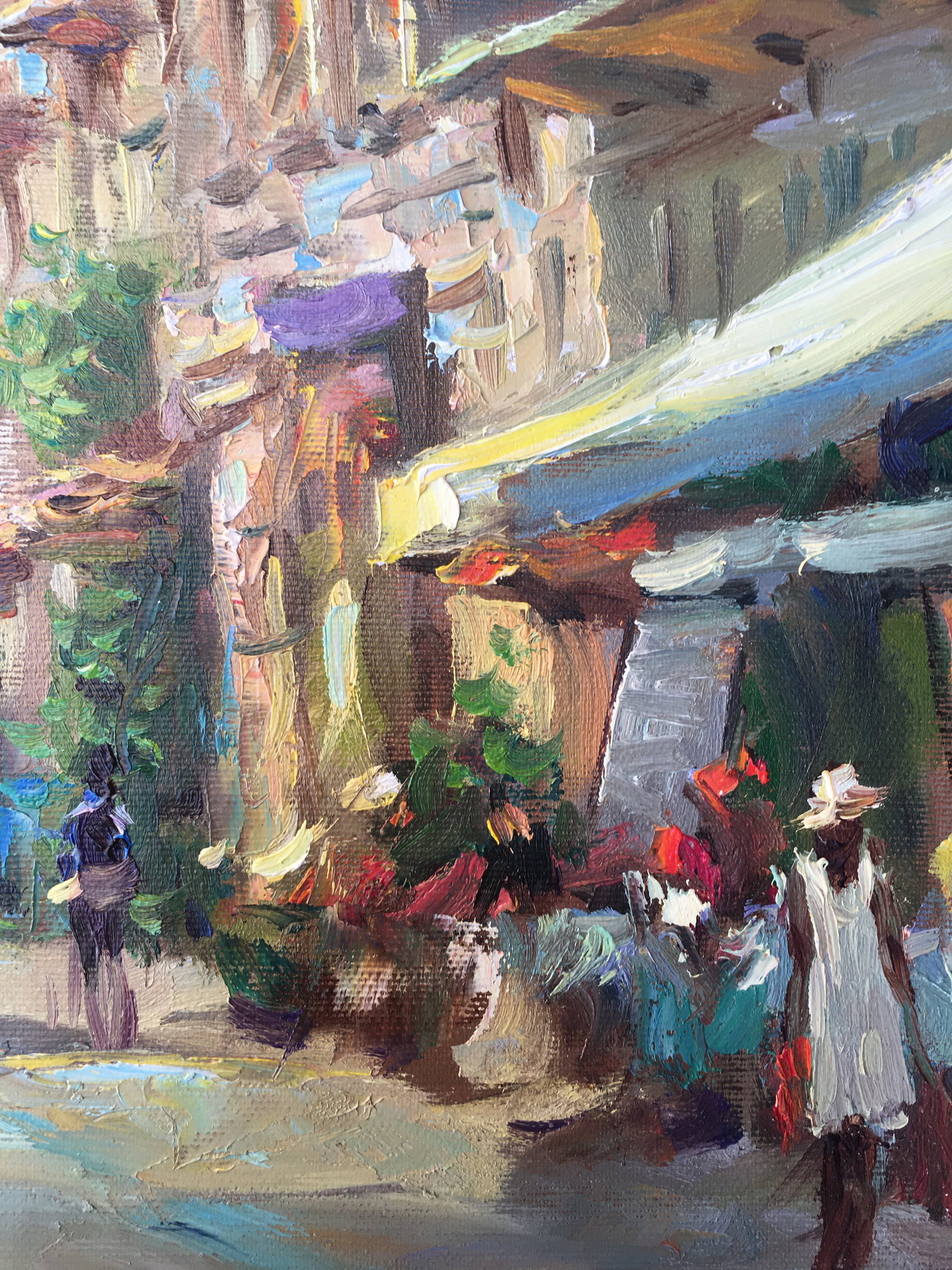 Oil painting Summer Street Sergey Ivanovich Animov - 9