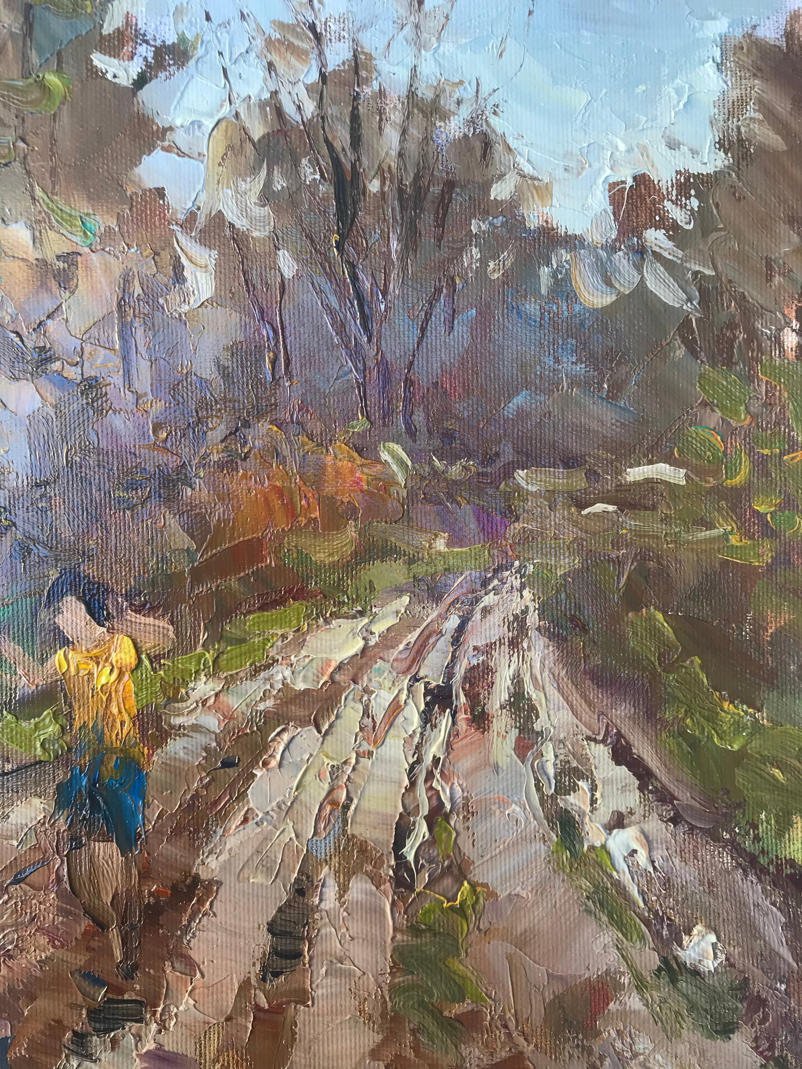 Oil painting Road on the outskirts Sergey Ivanovich Animov - 11