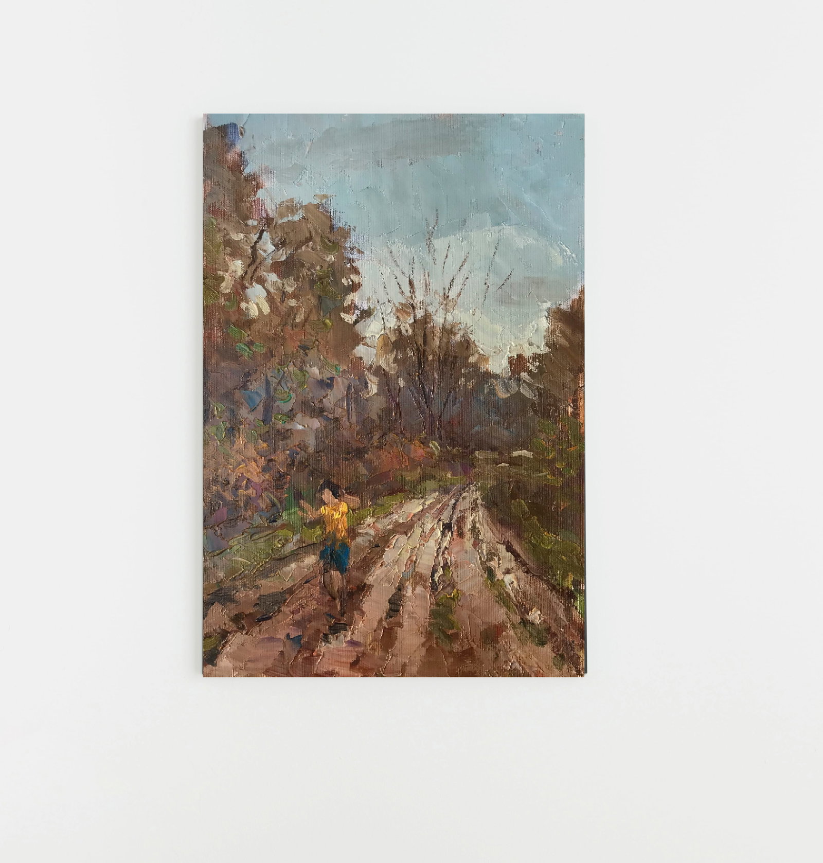 Oil painting Road on the outskirts Sergey Ivanovich Animov - 2